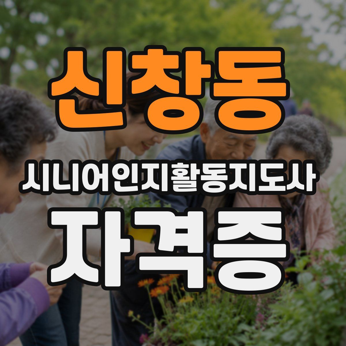 신창동 시니어인지활동지도사 자격증