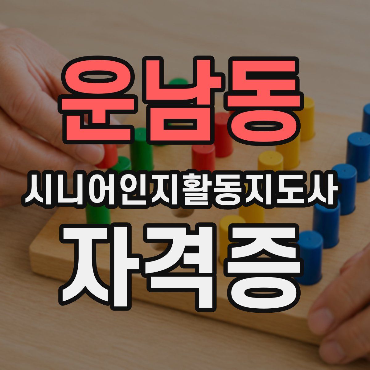 운남동 시니어인지활동지도사 자격증