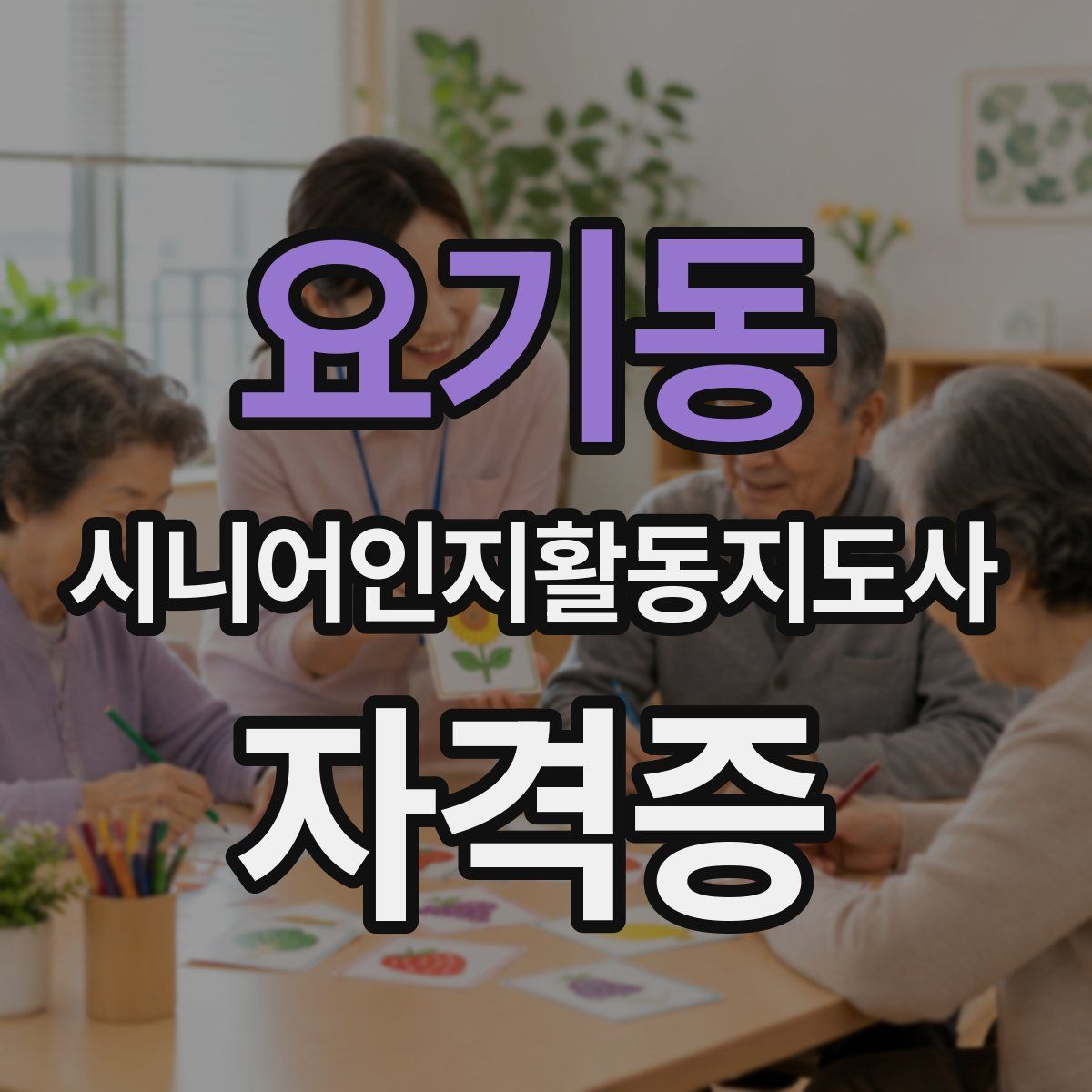 요기동 시니어인지활동지도사 자격증
