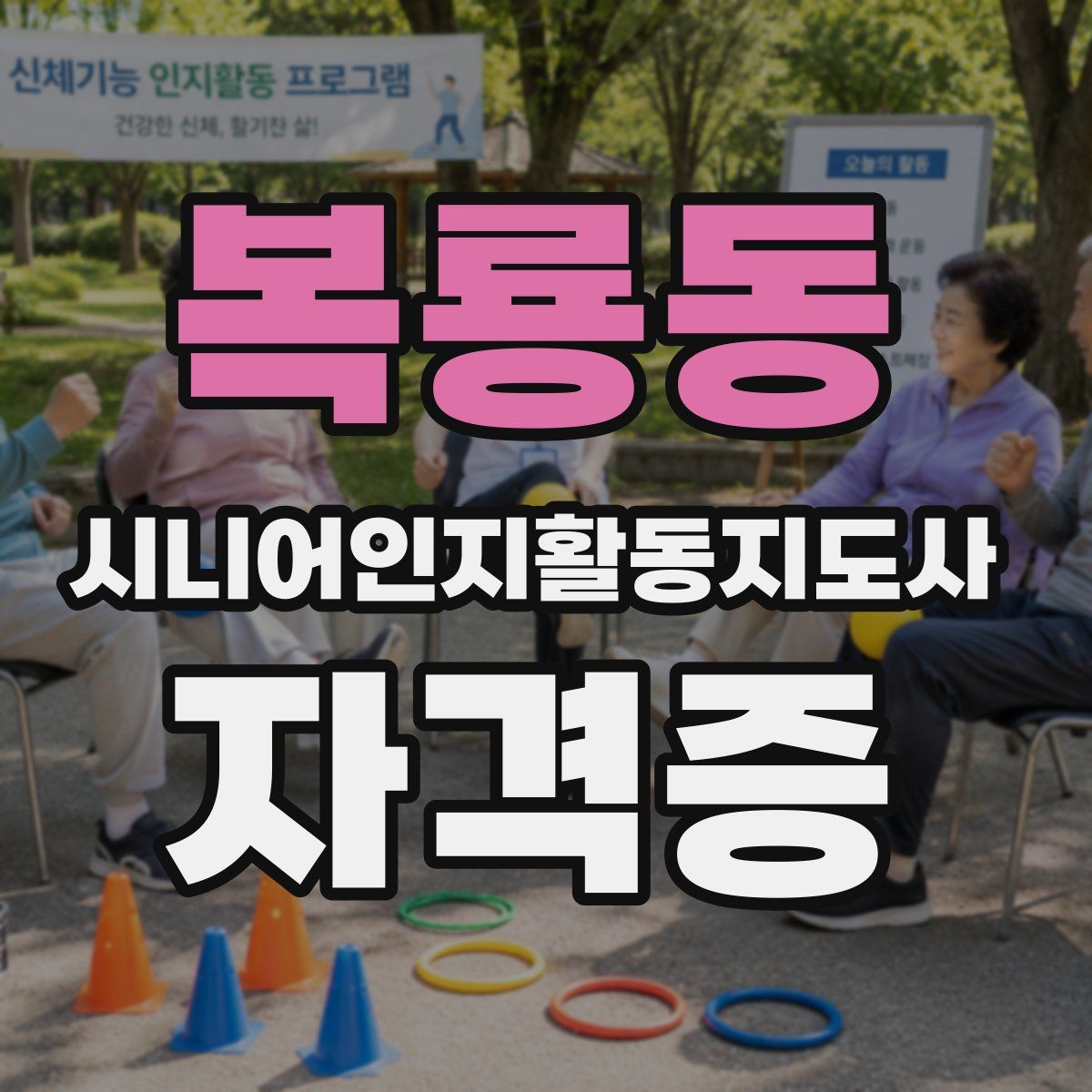 복룡동 시니어인지활동지도사 자격증