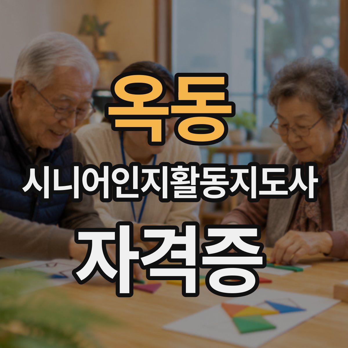 옥동 시니어인지활동지도사 자격증