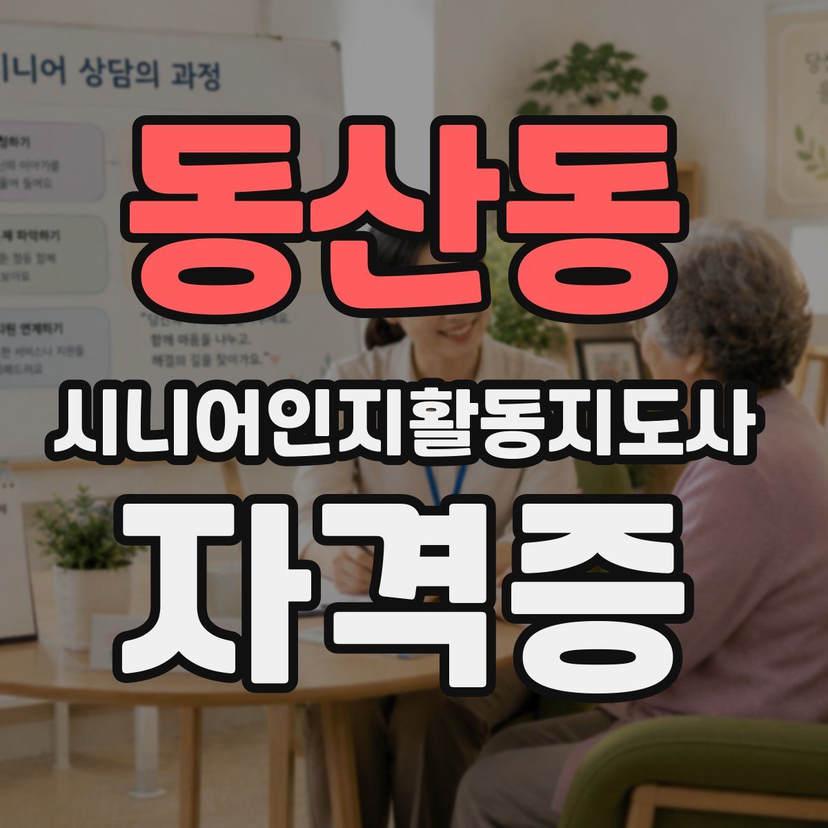 동산동 시니어인지활동지도사 자격증