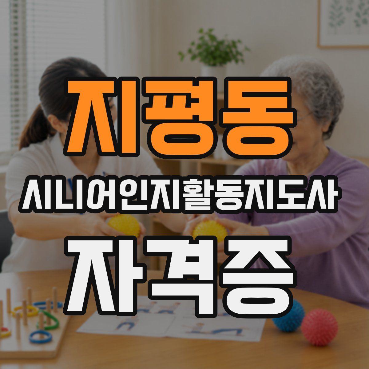 지평동 시니어인지활동지도사 자격증