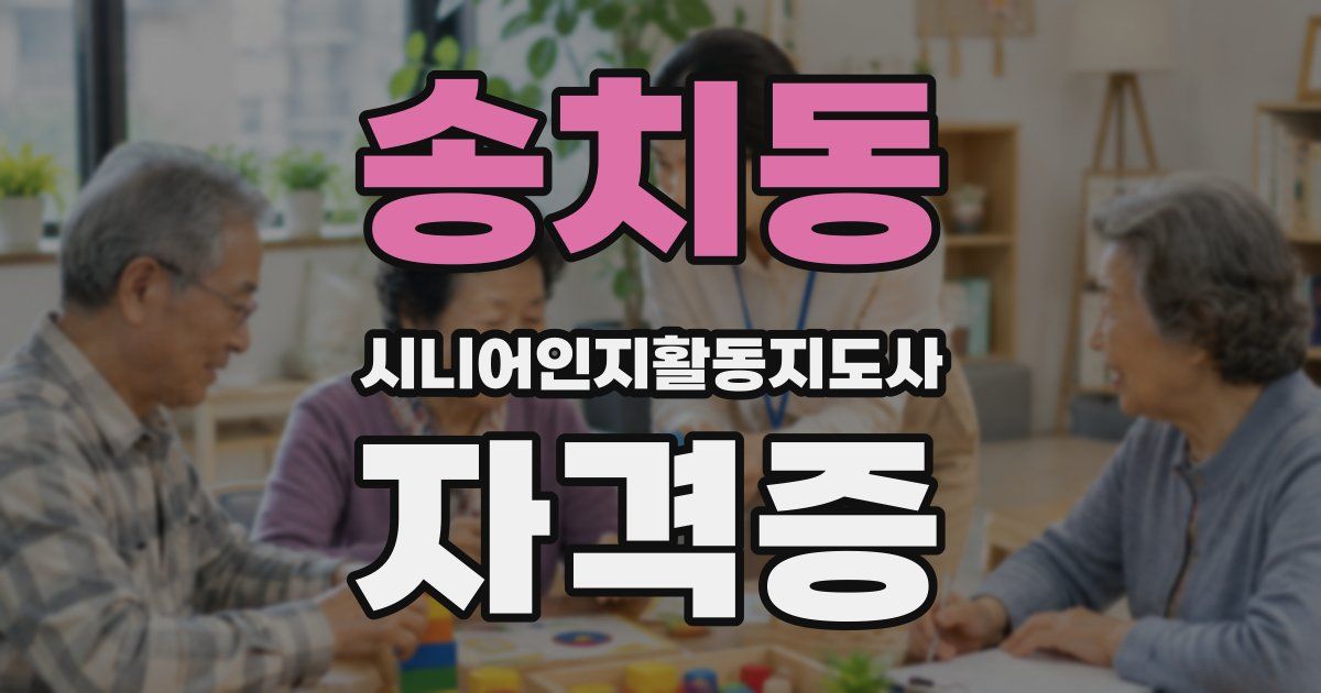 송치동 시니어인지활동지도사 자격증