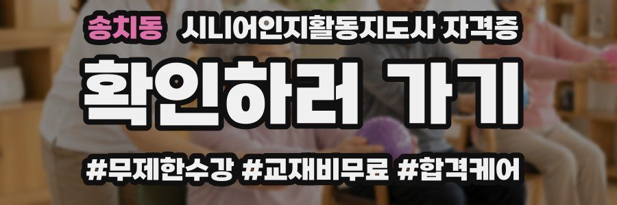 송치동 시니어인지활동지도사 자격증