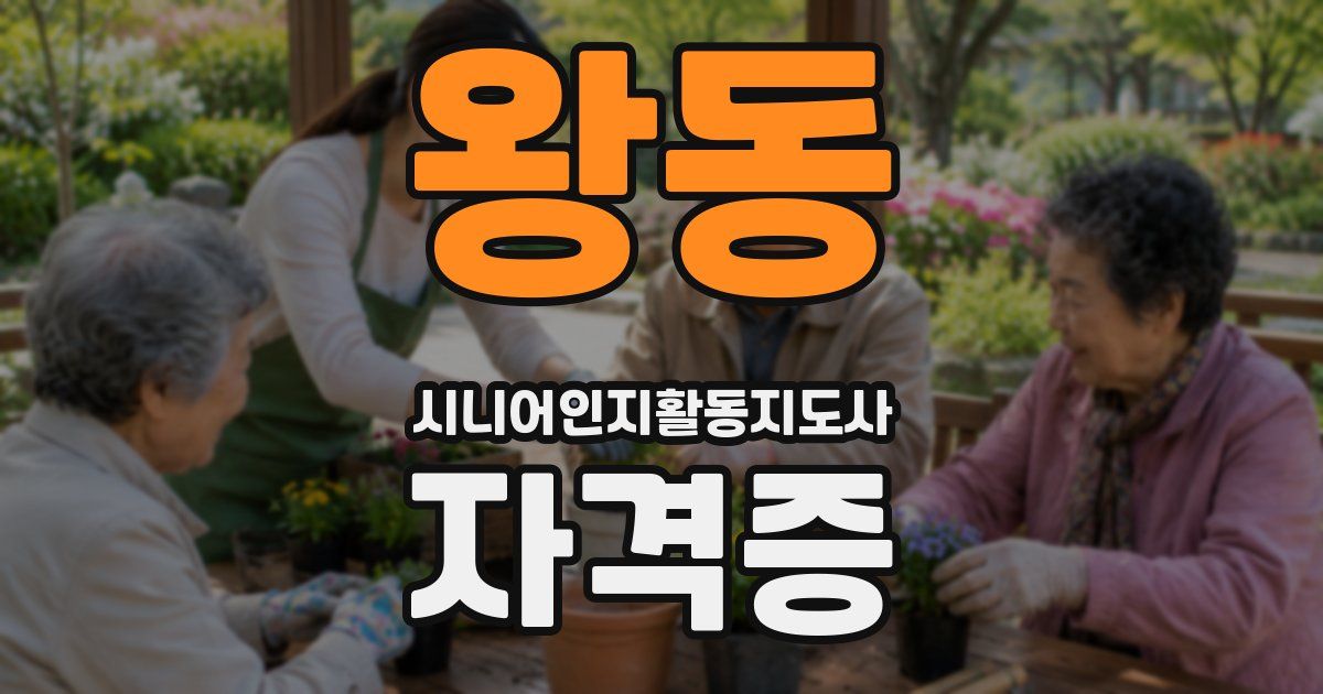 왕동 시니어인지활동지도사 자격증
