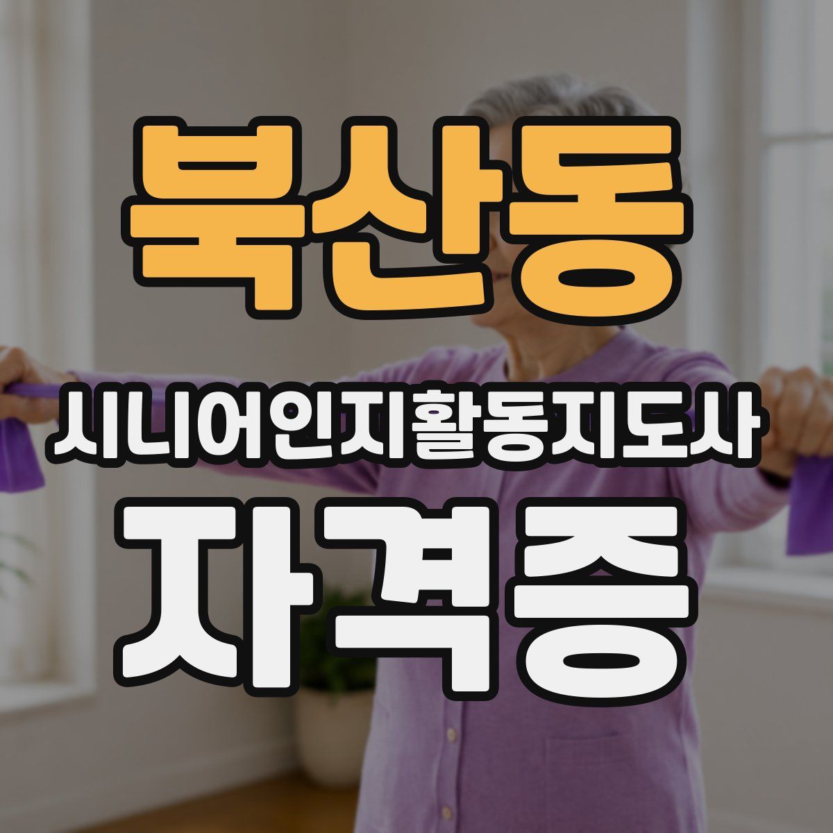 북산동 시니어인지활동지도사 자격증