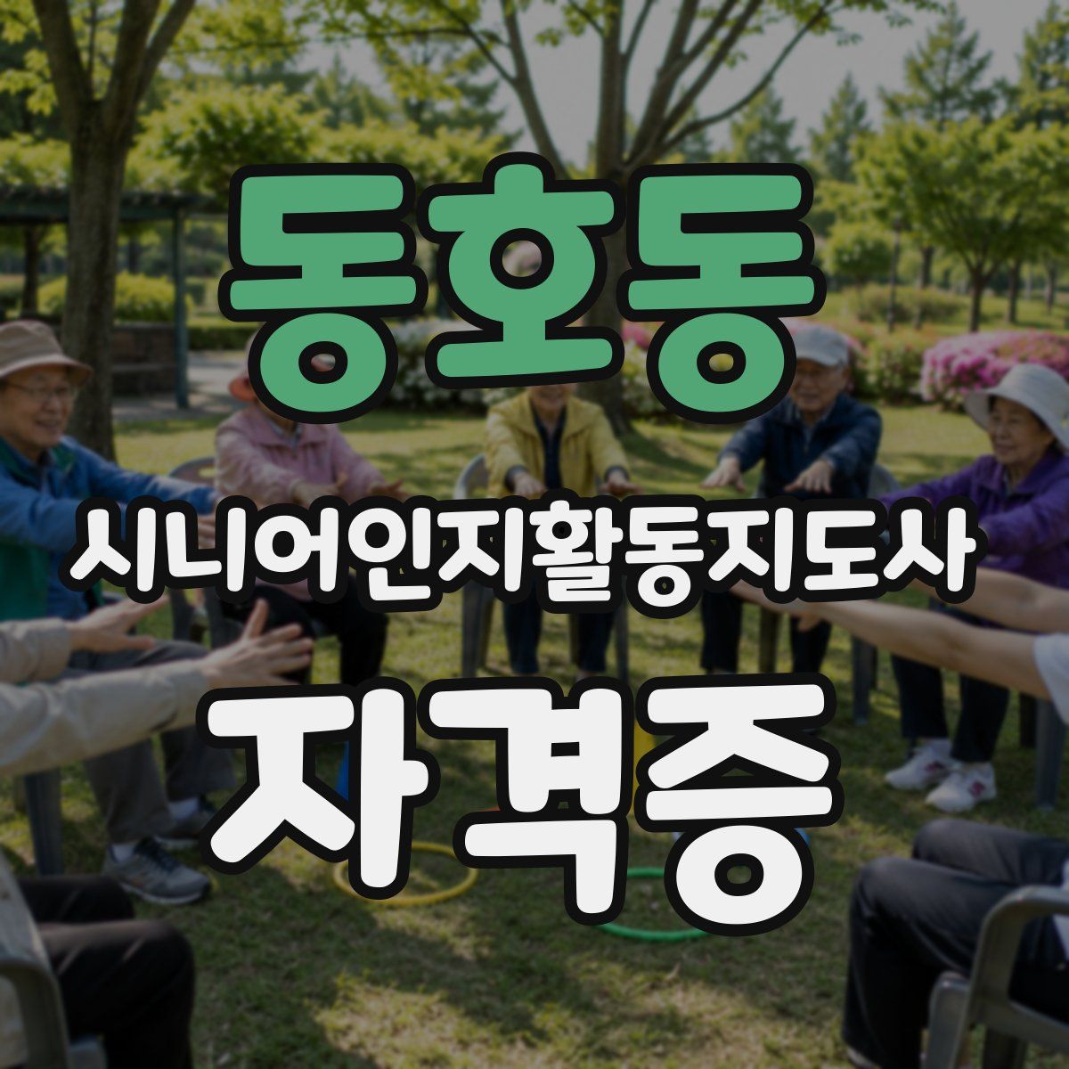 동호동 시니어인지활동지도사 자격증