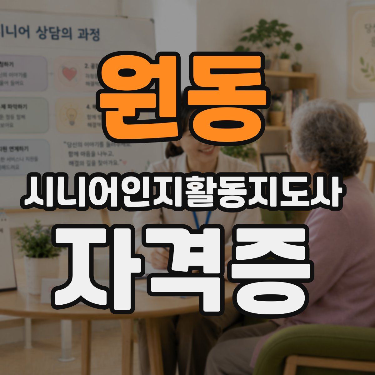 원동 시니어인지활동지도사 자격증