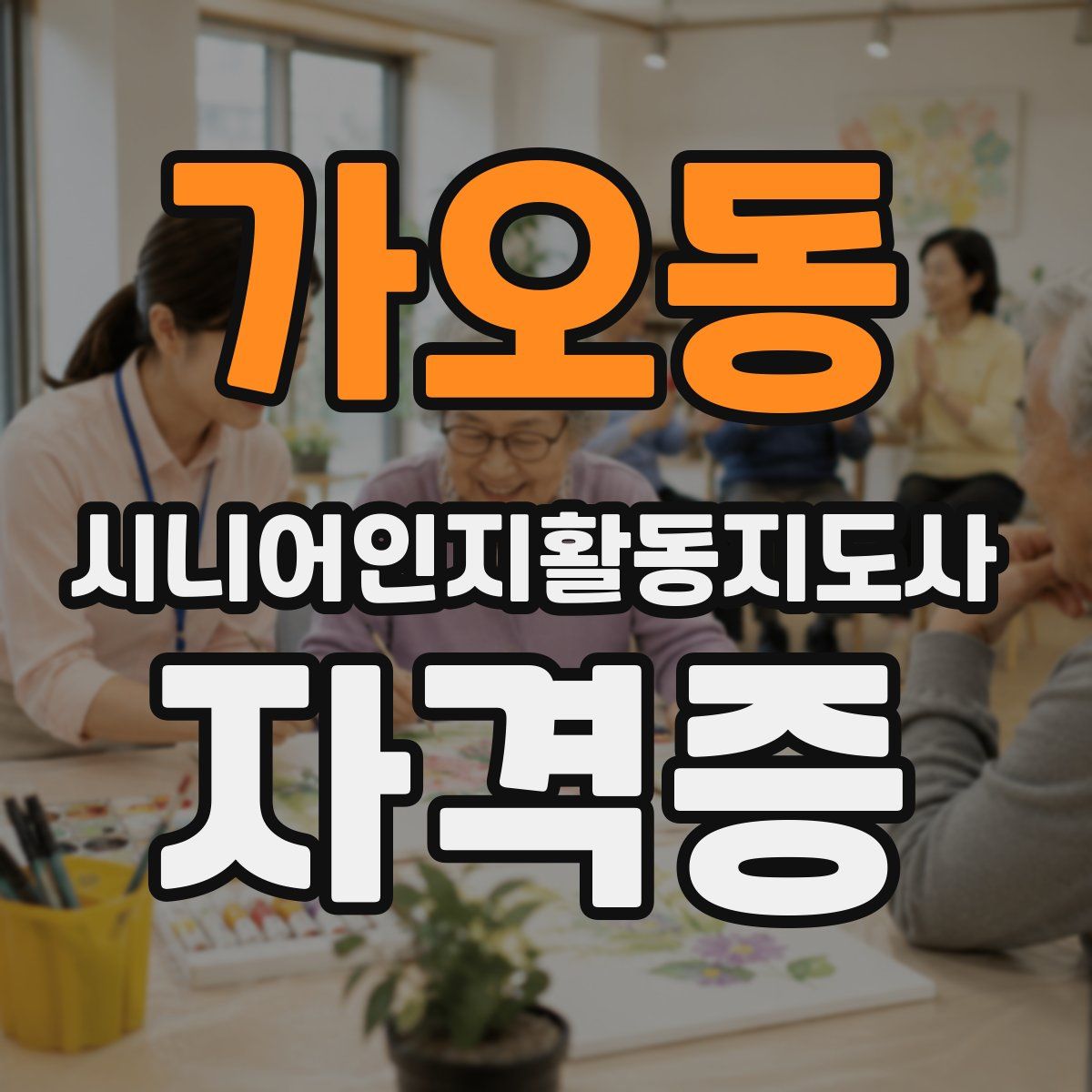 가오동 시니어인지활동지도사 자격증