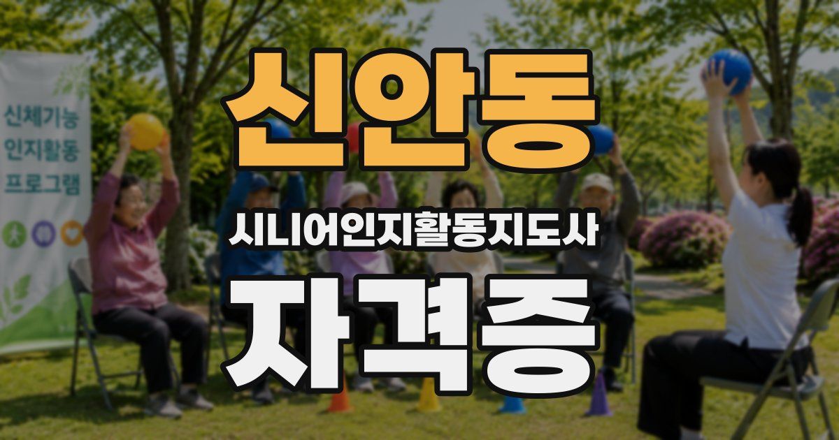 신안동 시니어인지활동지도사 자격증