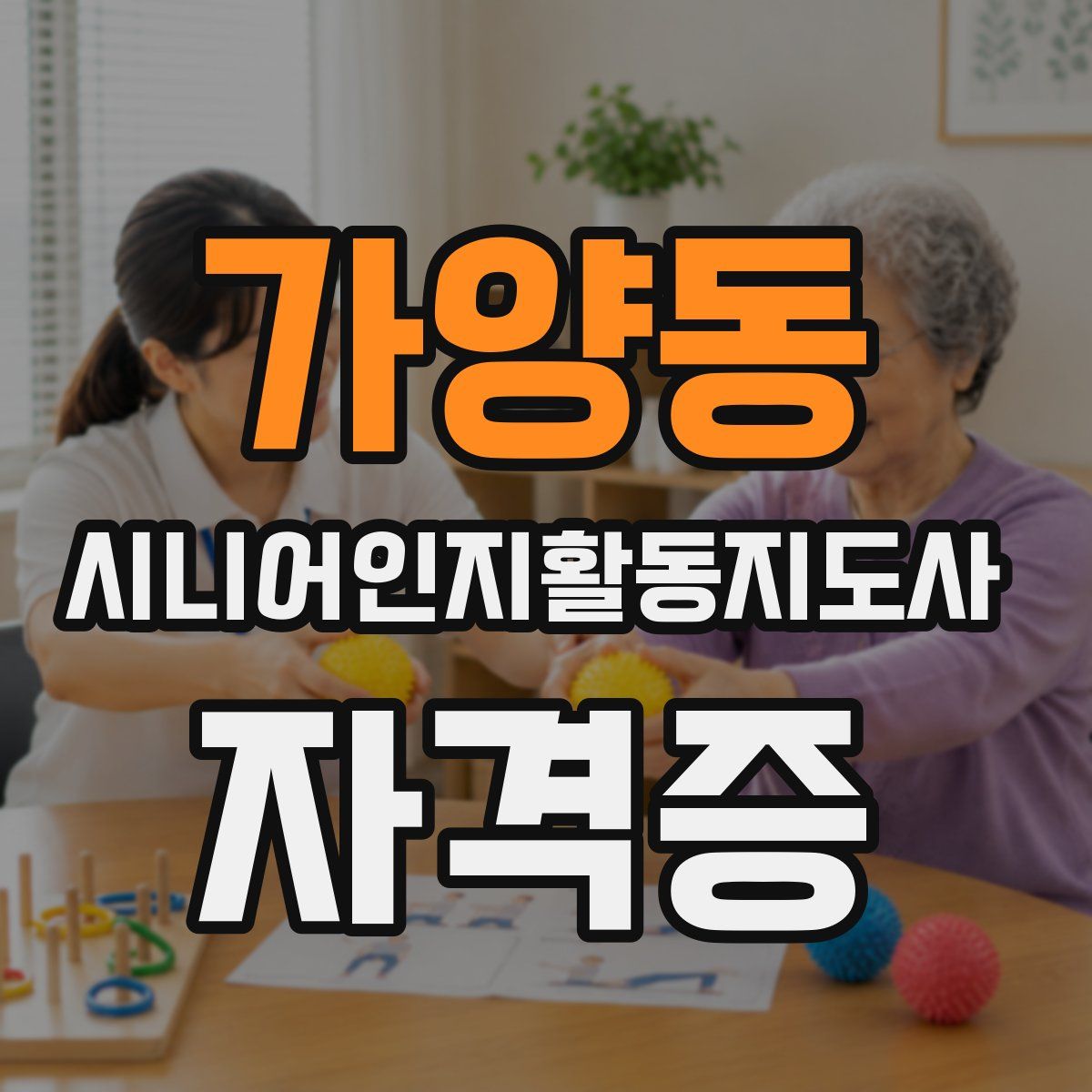 가양동 시니어인지활동지도사 자격증