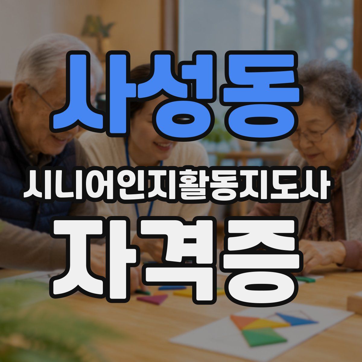사성동 시니어인지활동지도사 자격증