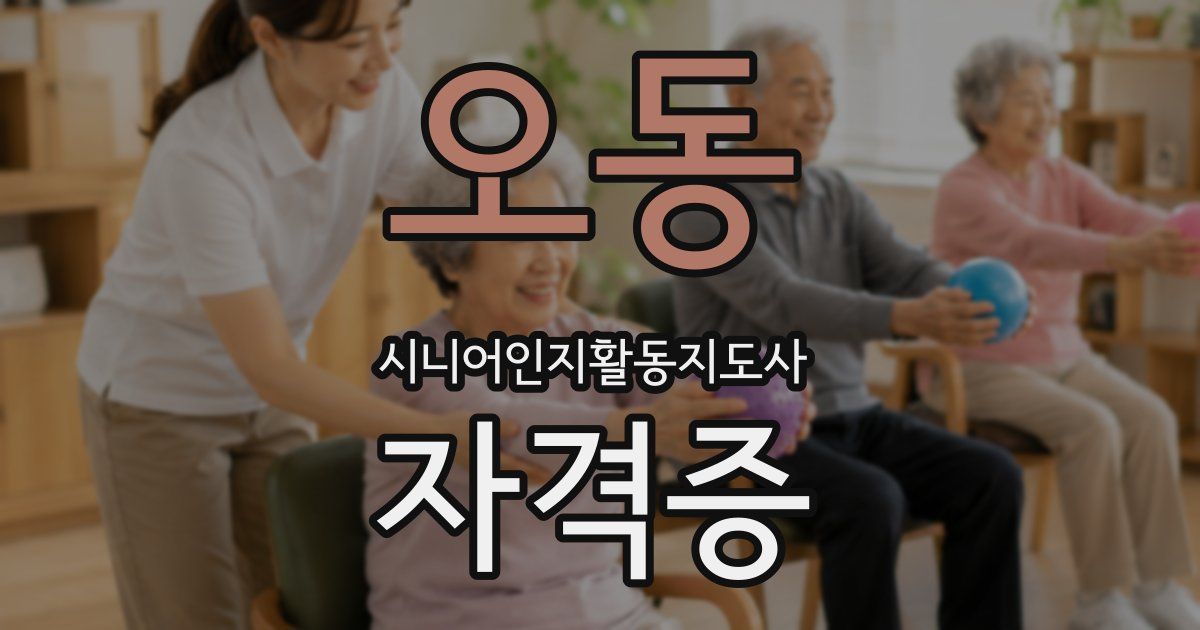 오동 시니어인지활동지도사 자격증