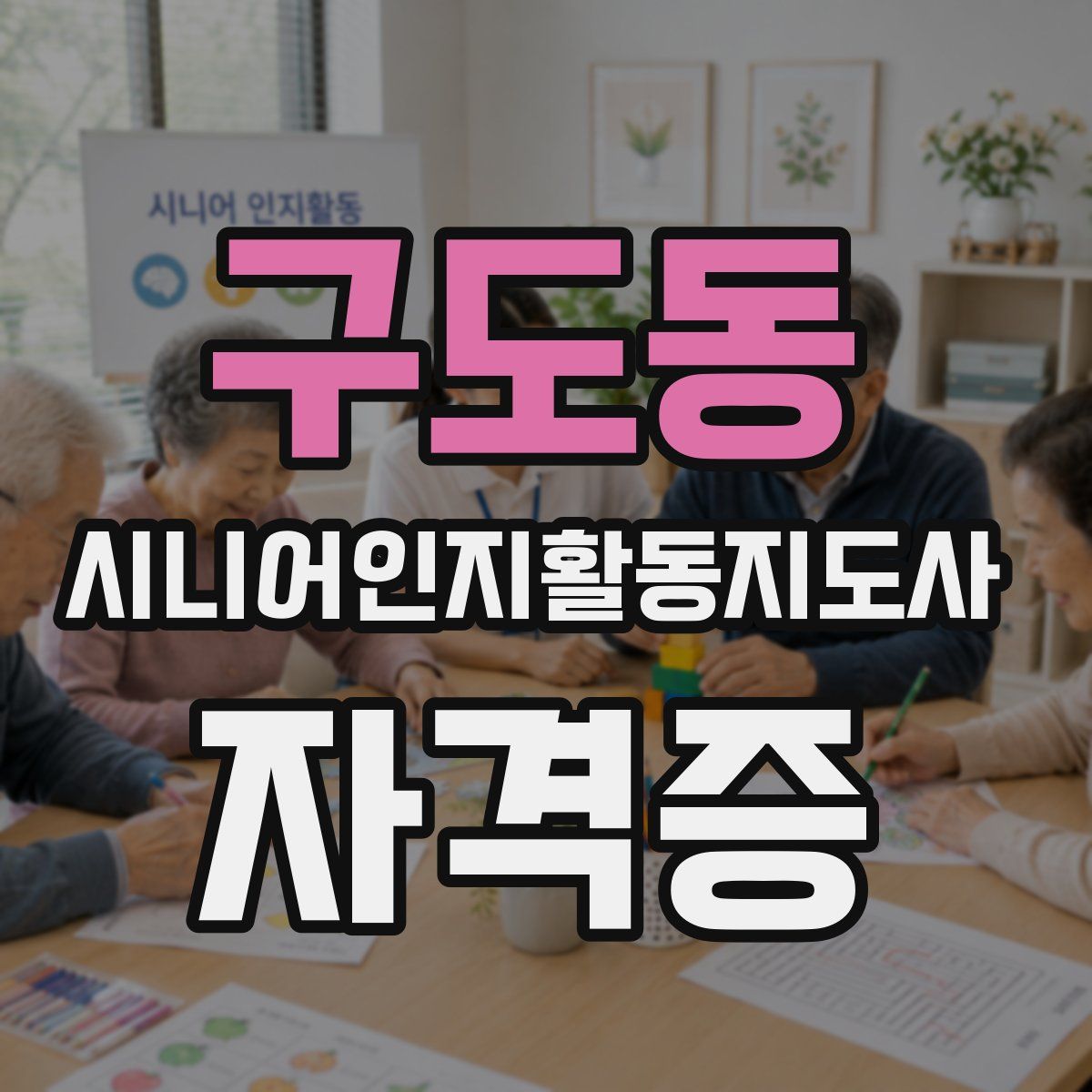 구도동 시니어인지활동지도사 자격증