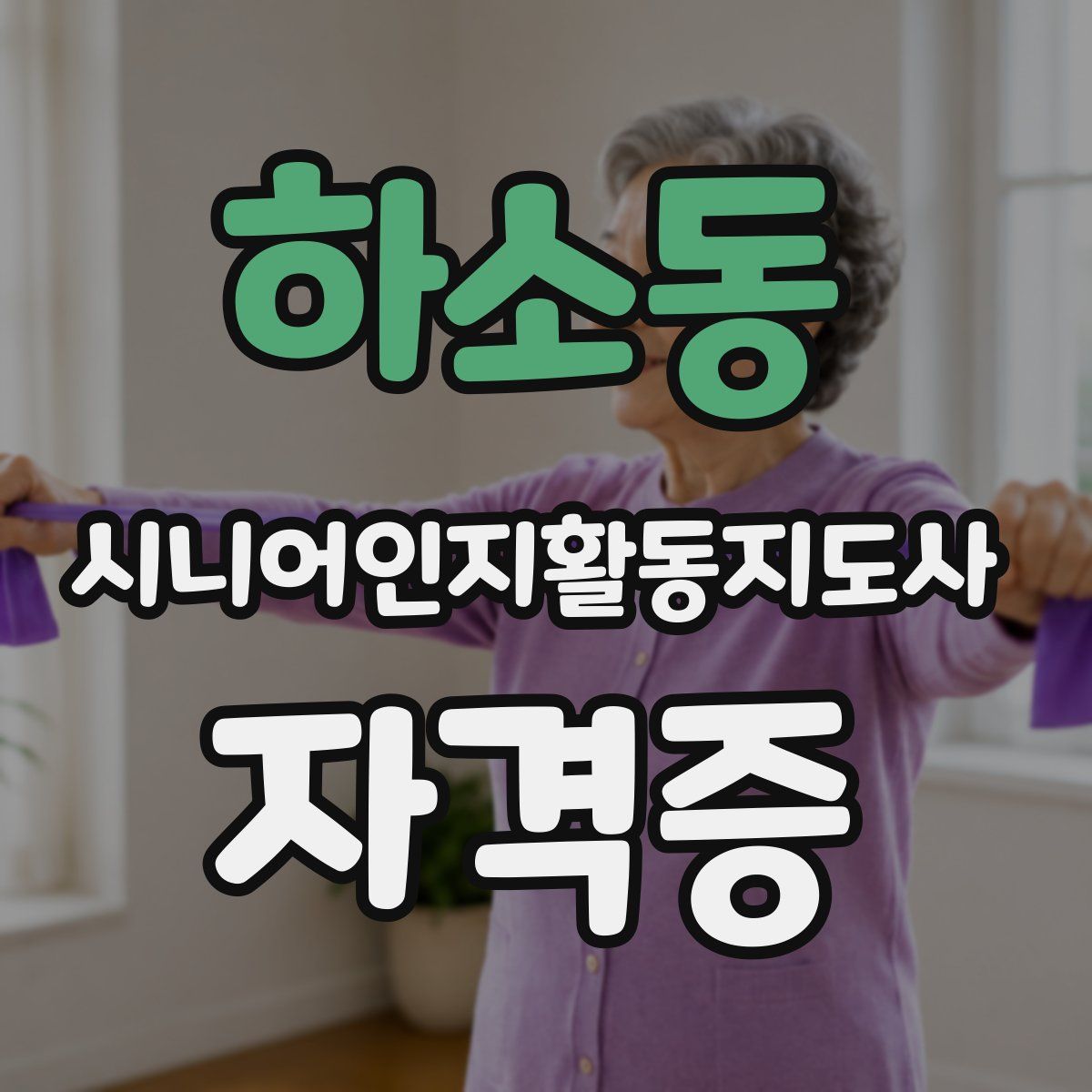 하소동 시니어인지활동지도사 자격증