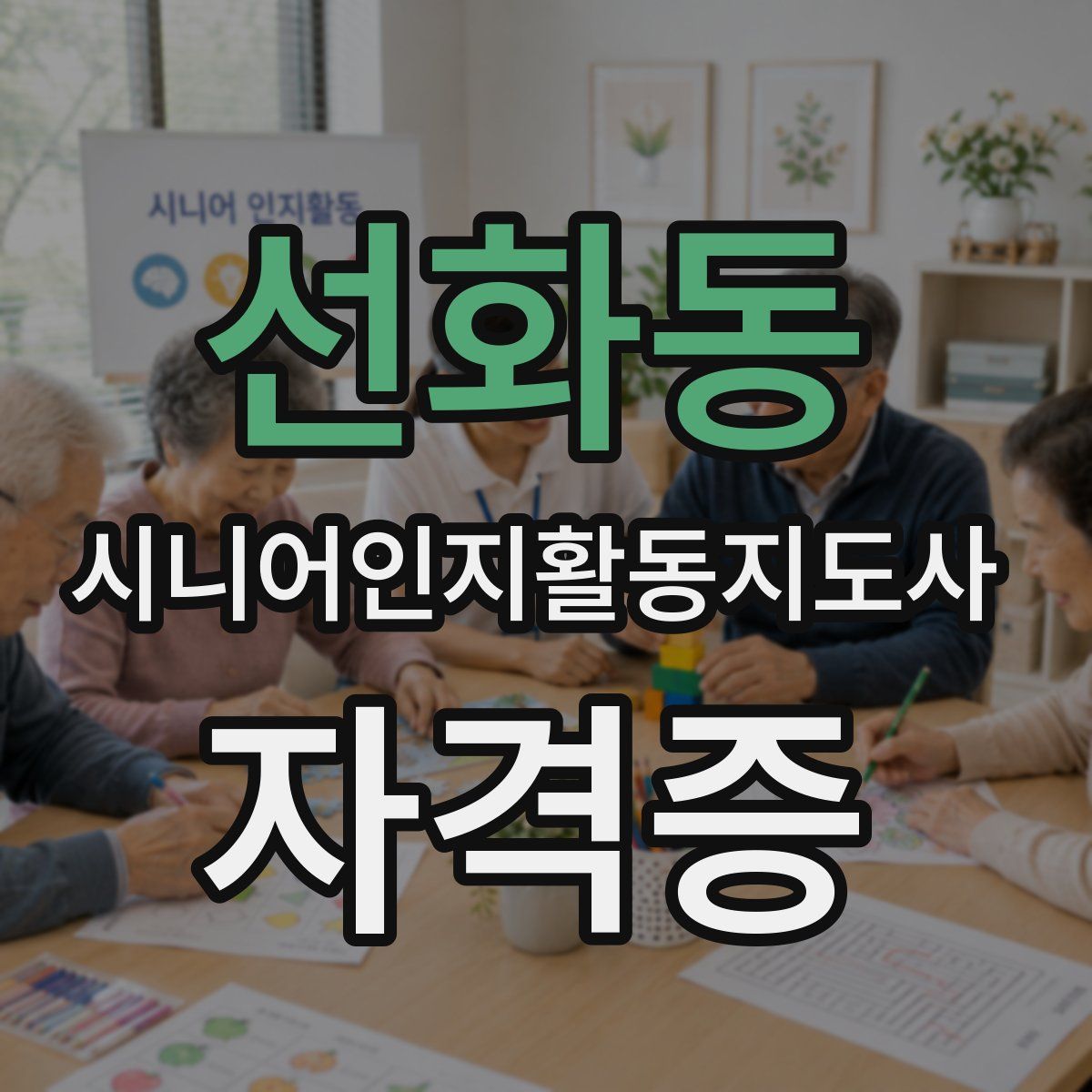 선화동 시니어인지활동지도사 자격증