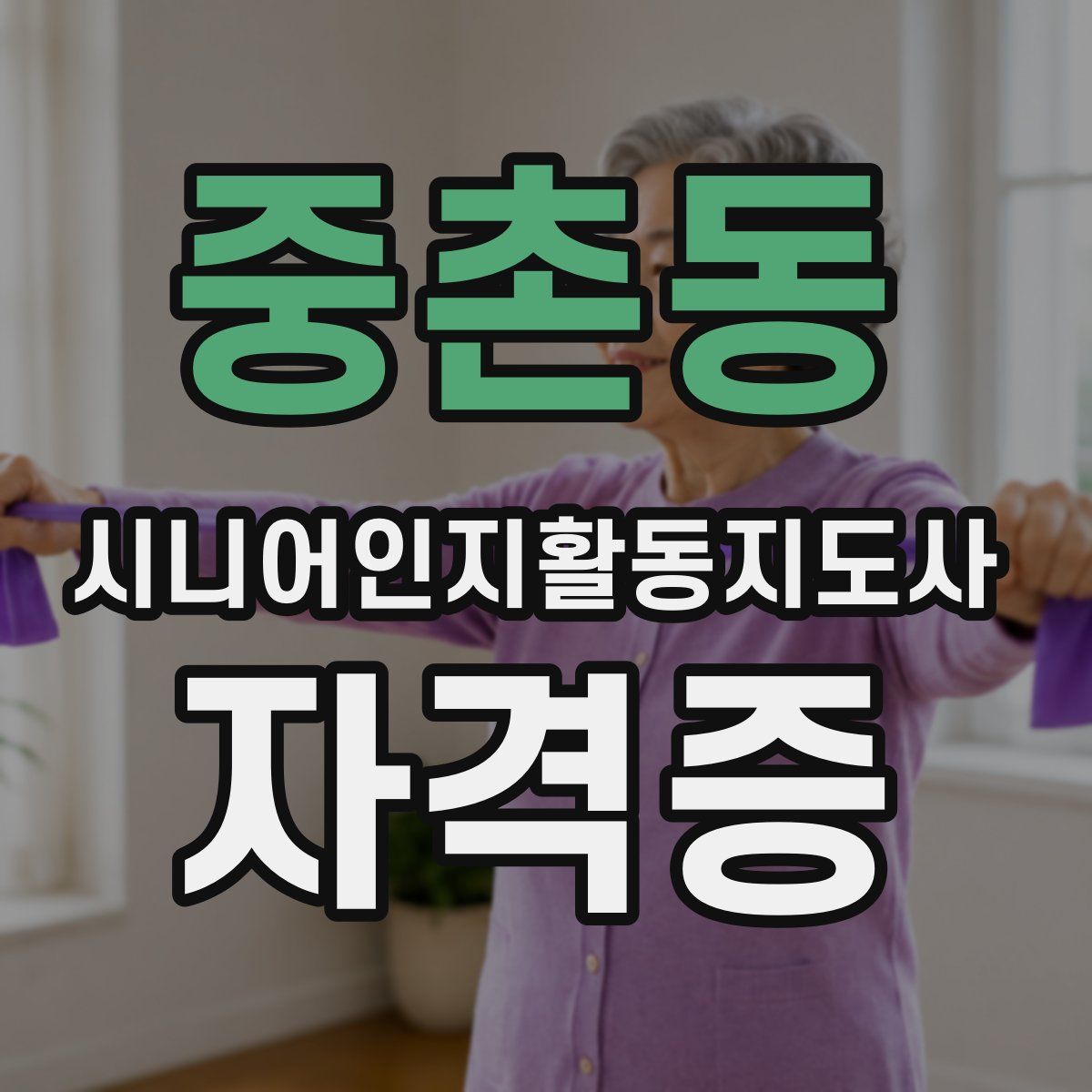 중촌동 시니어인지활동지도사 자격증