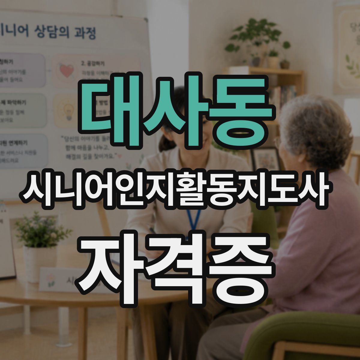 대사동 시니어인지활동지도사 자격증