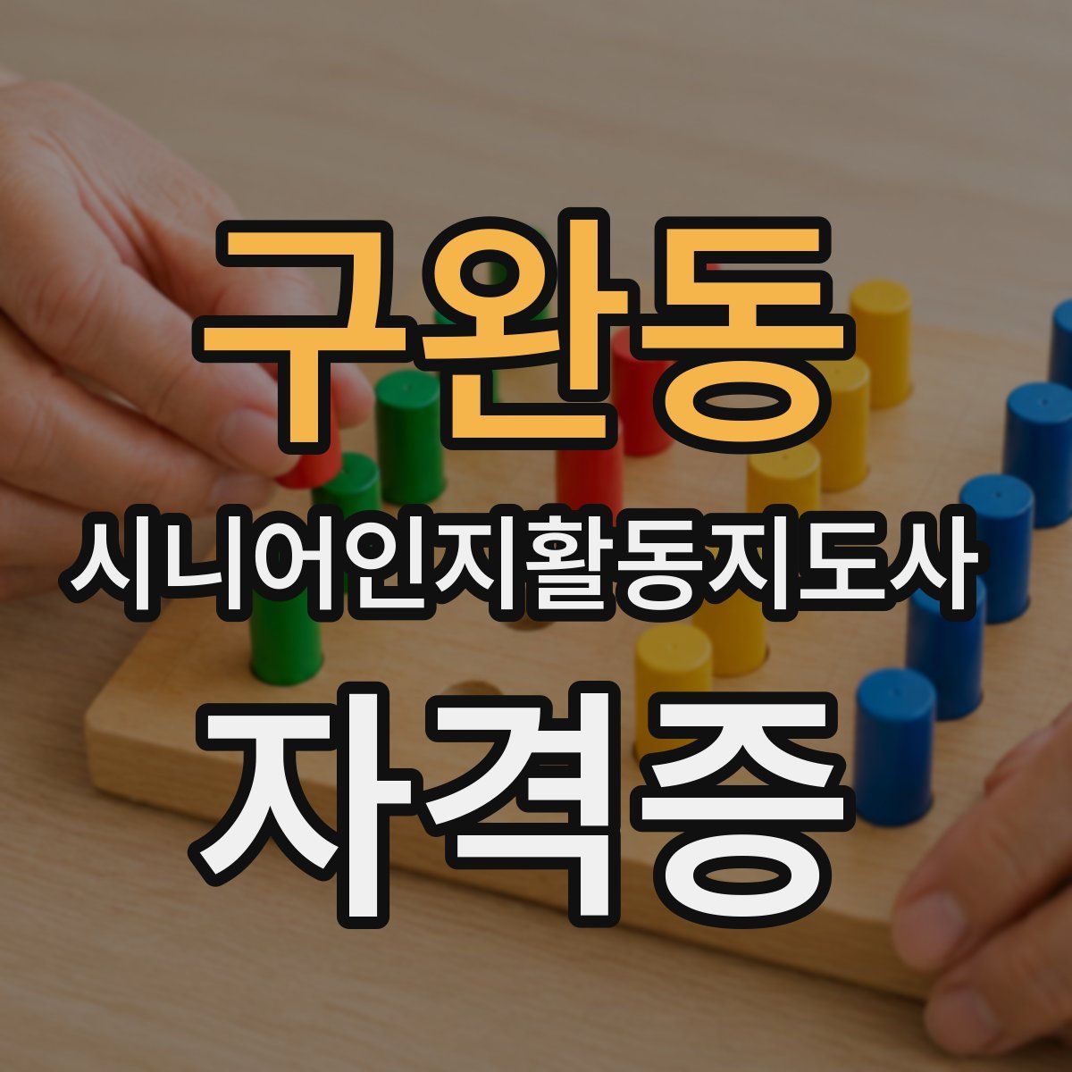 구완동 시니어인지활동지도사 자격증