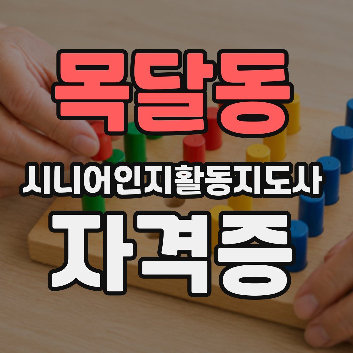 목달동 시니어인지활동지도사 자격증