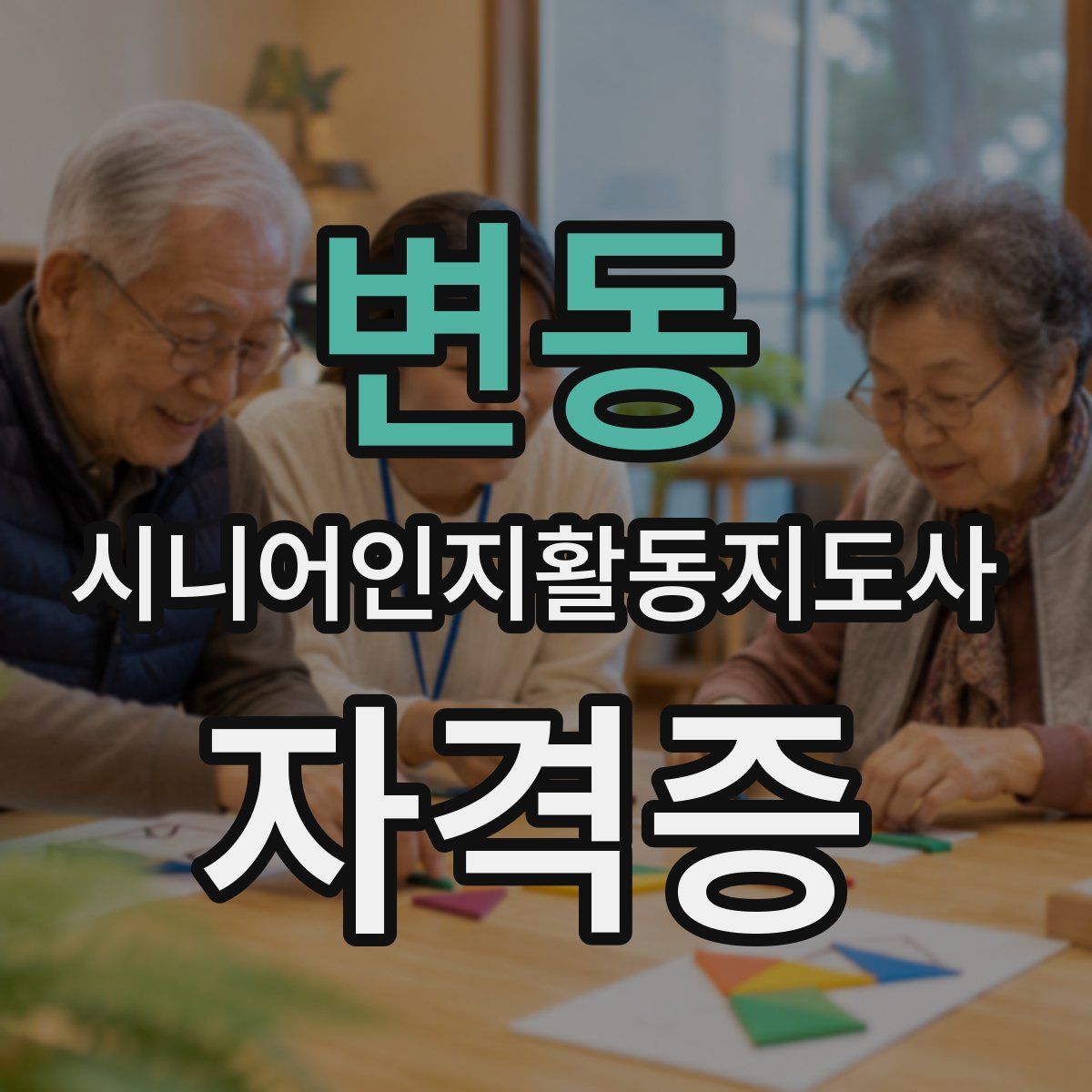 변동 시니어인지활동지도사 자격증