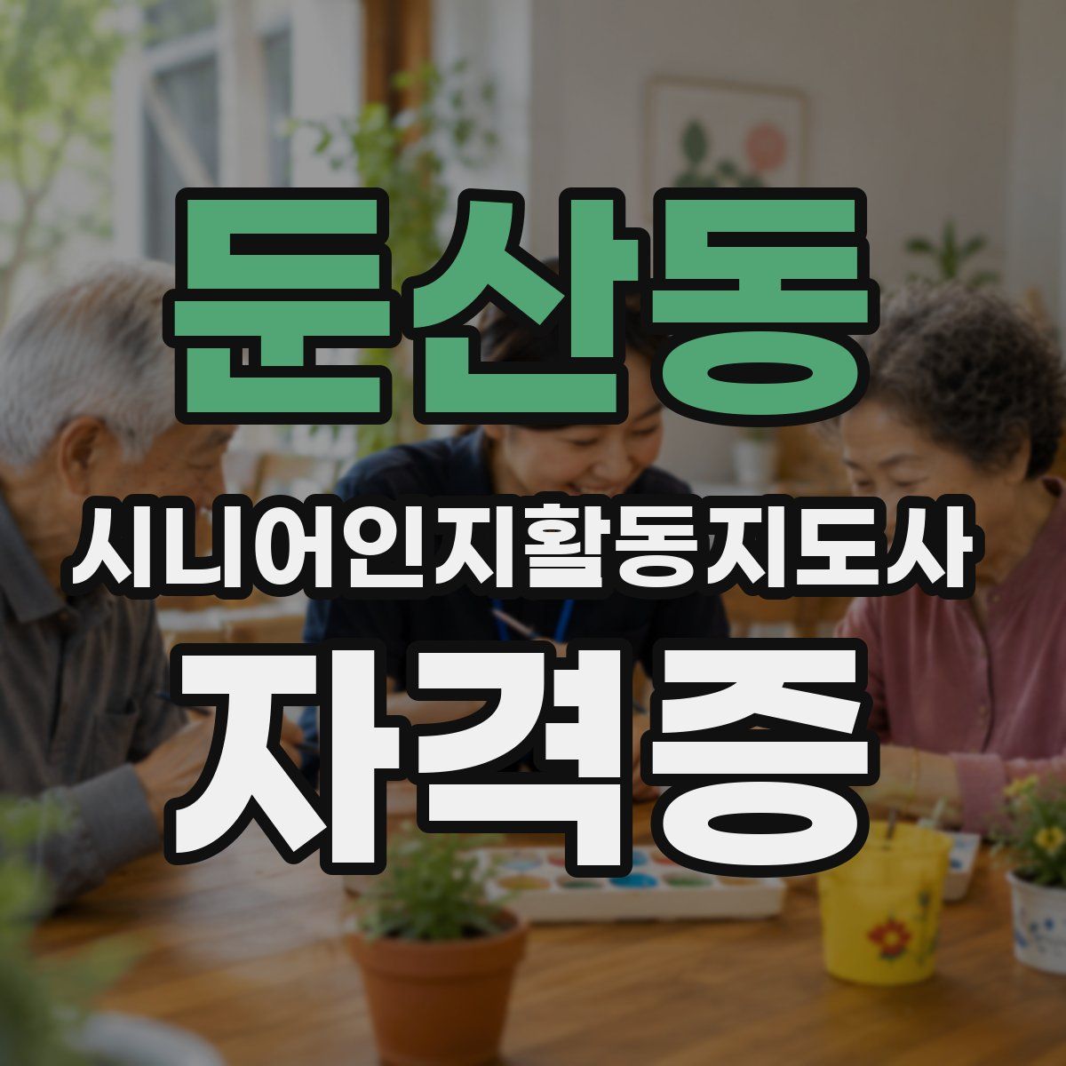둔산동 시니어인지활동지도사 자격증