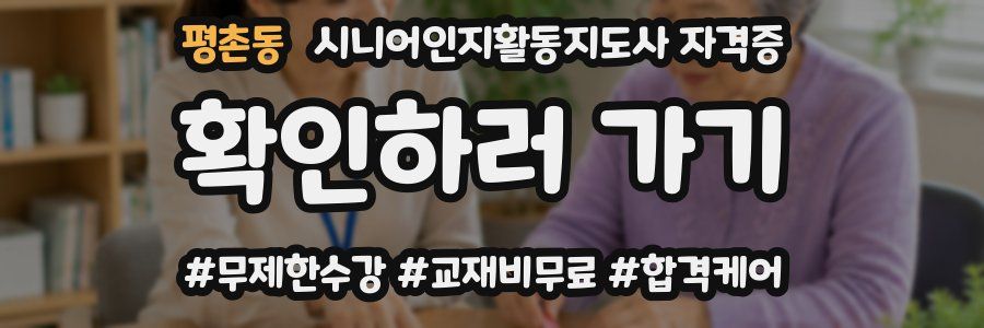 평촌동 시니어인지활동지도사 자격증