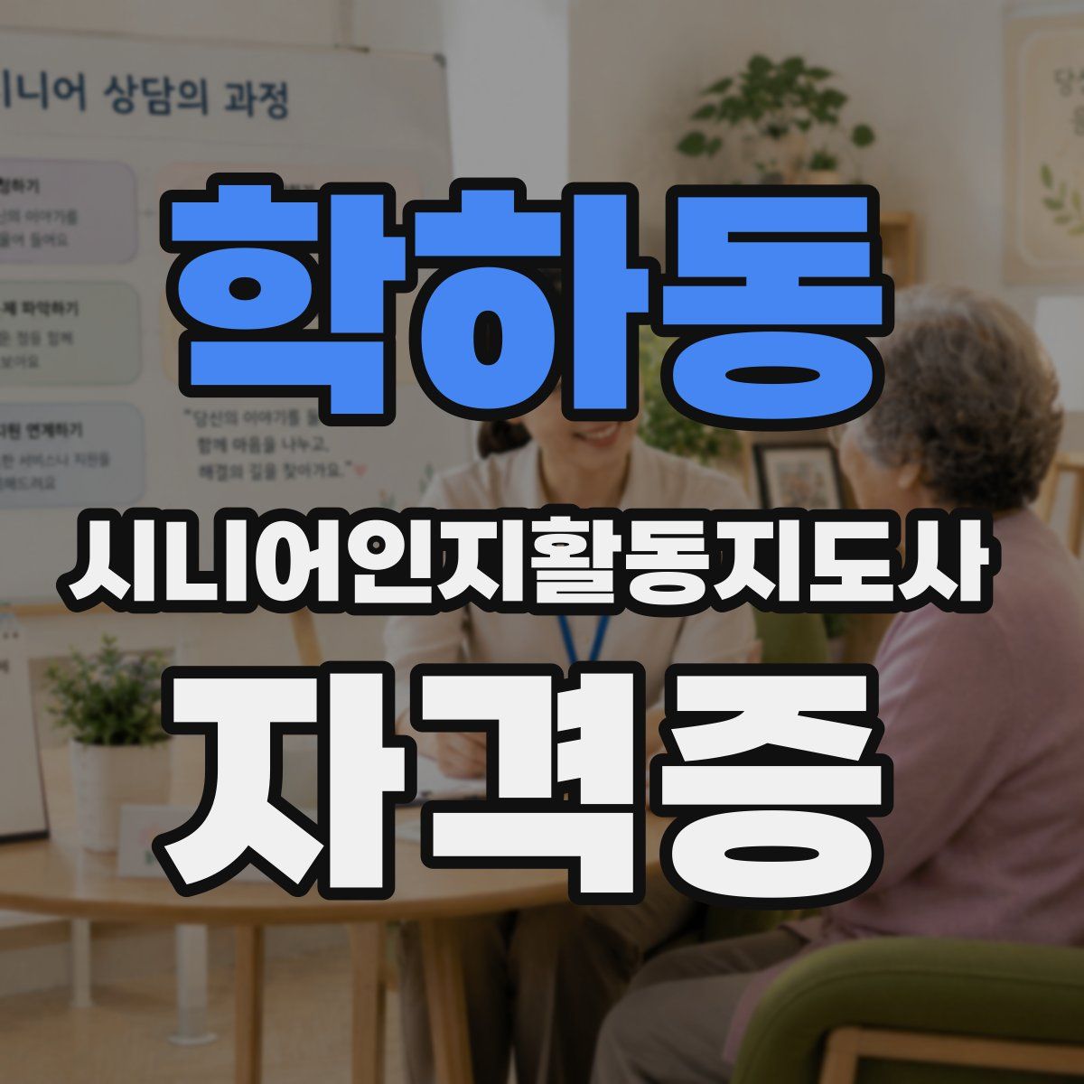 학하동 시니어인지활동지도사 자격증