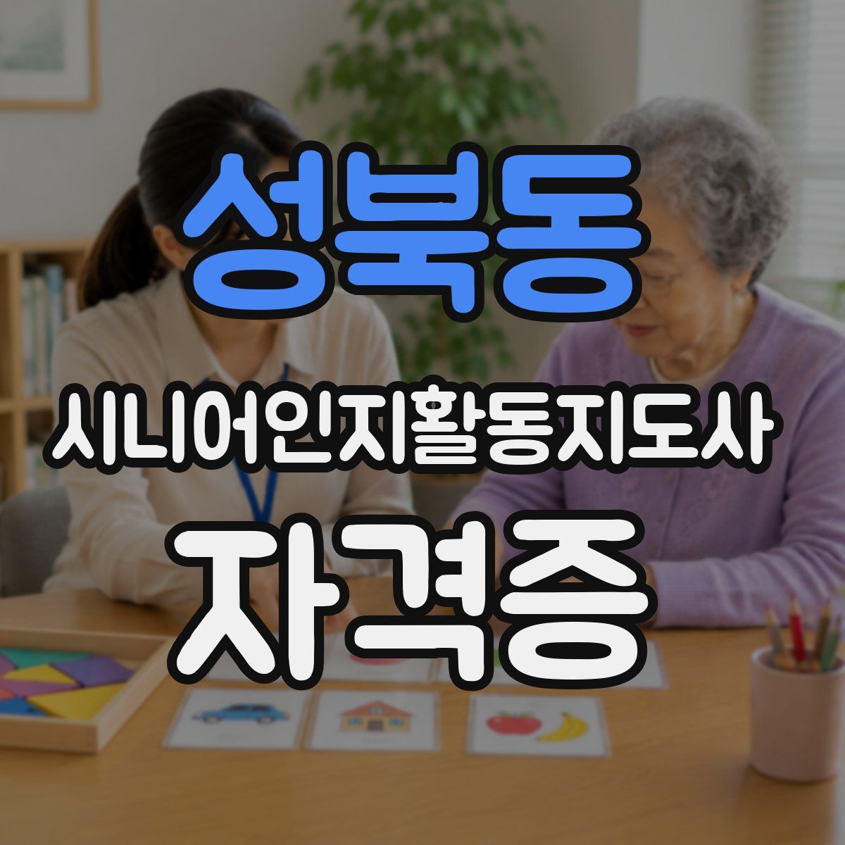 성북동 시니어인지활동지도사 자격증