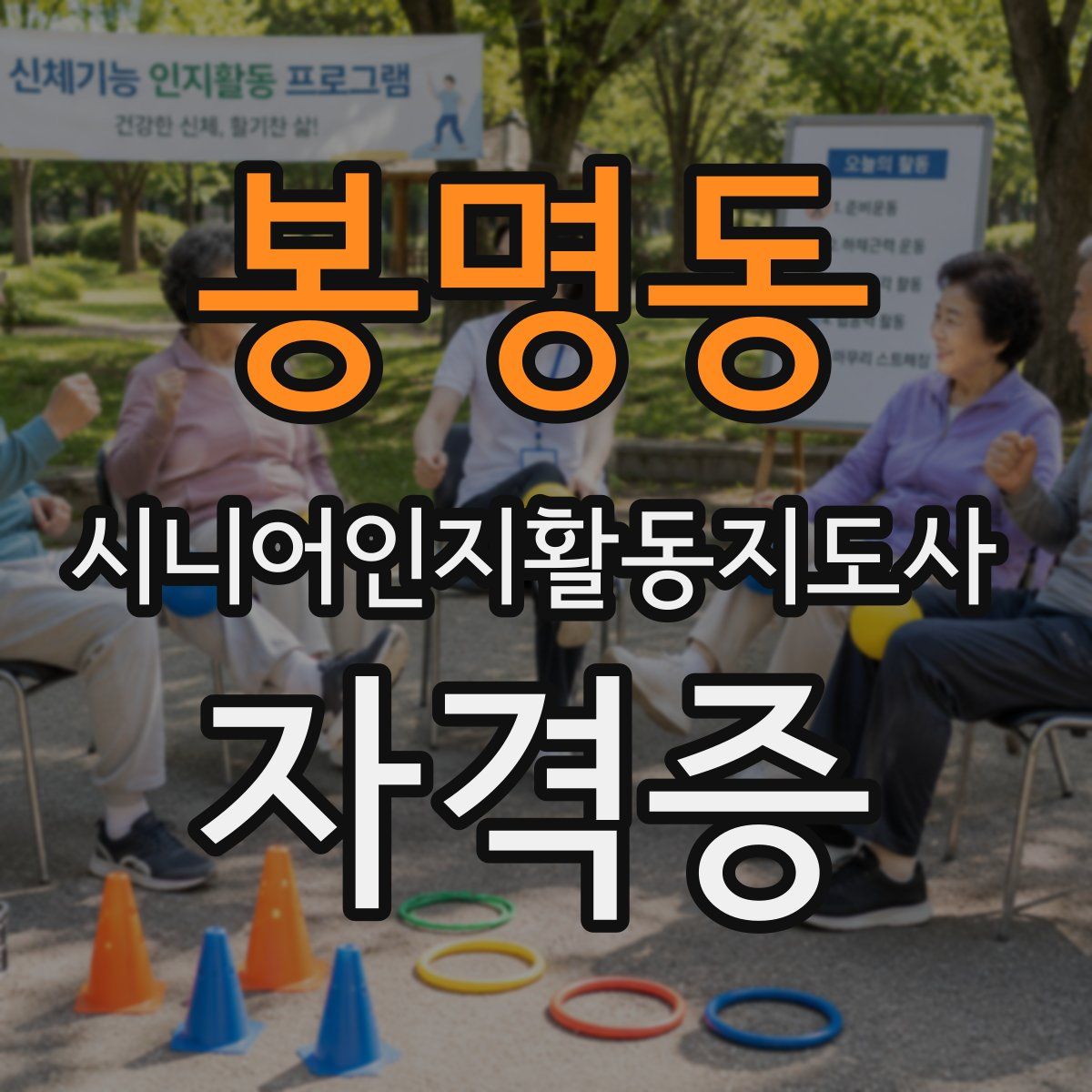 봉명동 시니어인지활동지도사 자격증