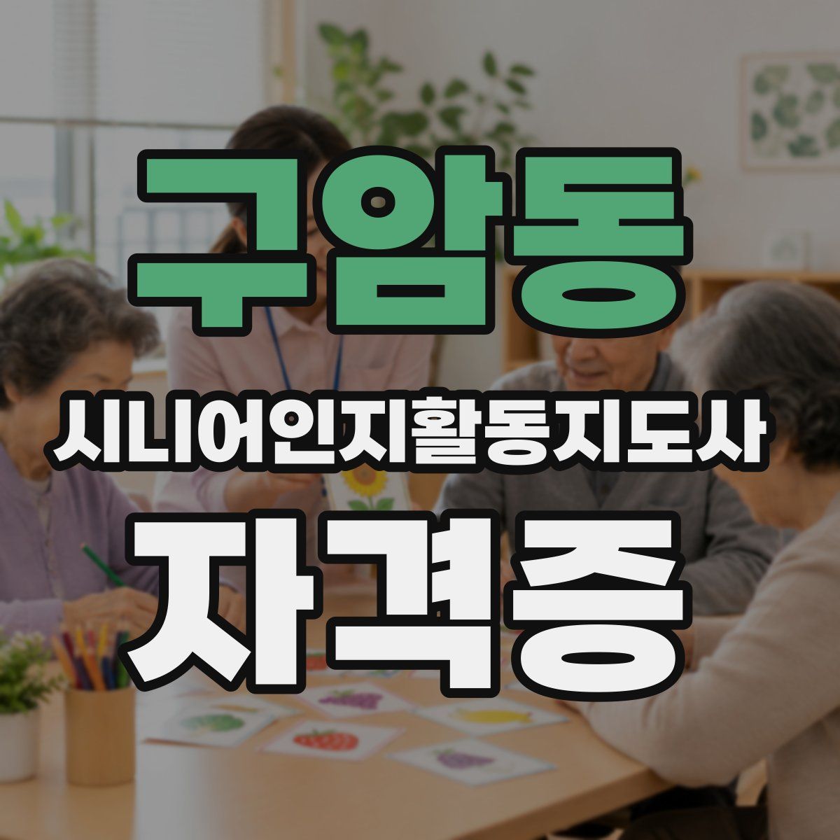 구암동 시니어인지활동지도사 자격증