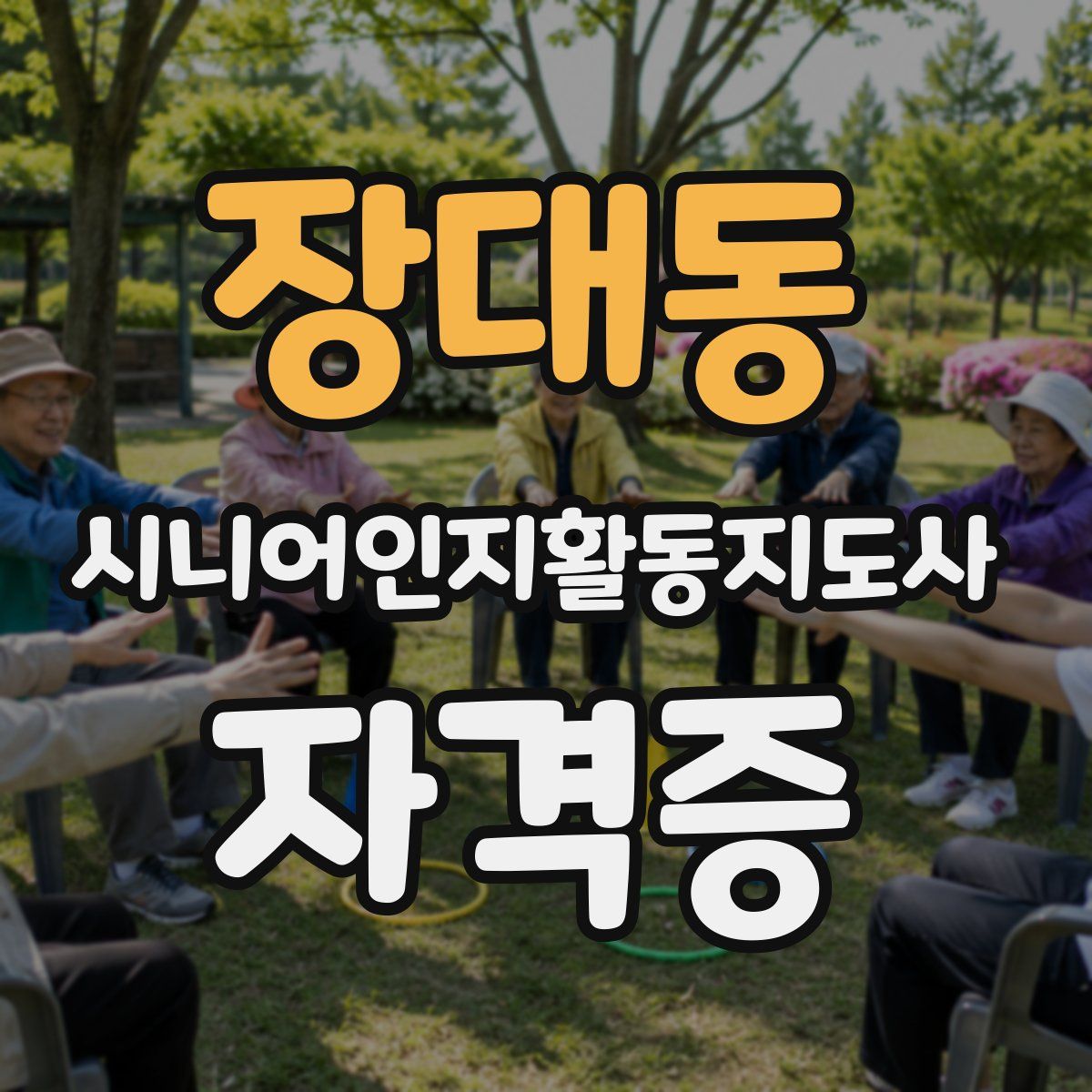 장대동 시니어인지활동지도사 자격증