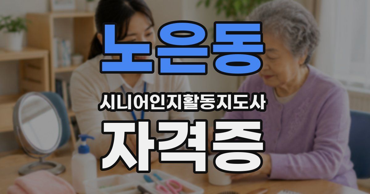 노은동 시니어인지활동지도사 자격증