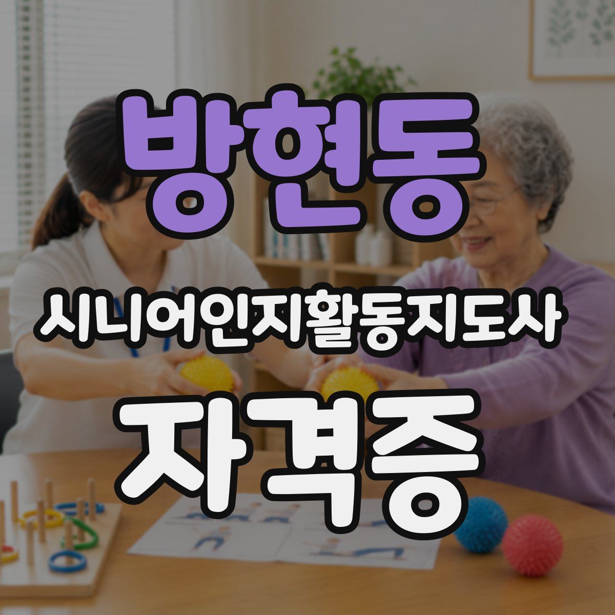 방현동 시니어인지활동지도사 자격증