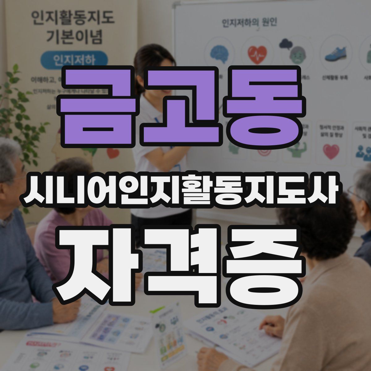 금고동 시니어인지활동지도사 자격증