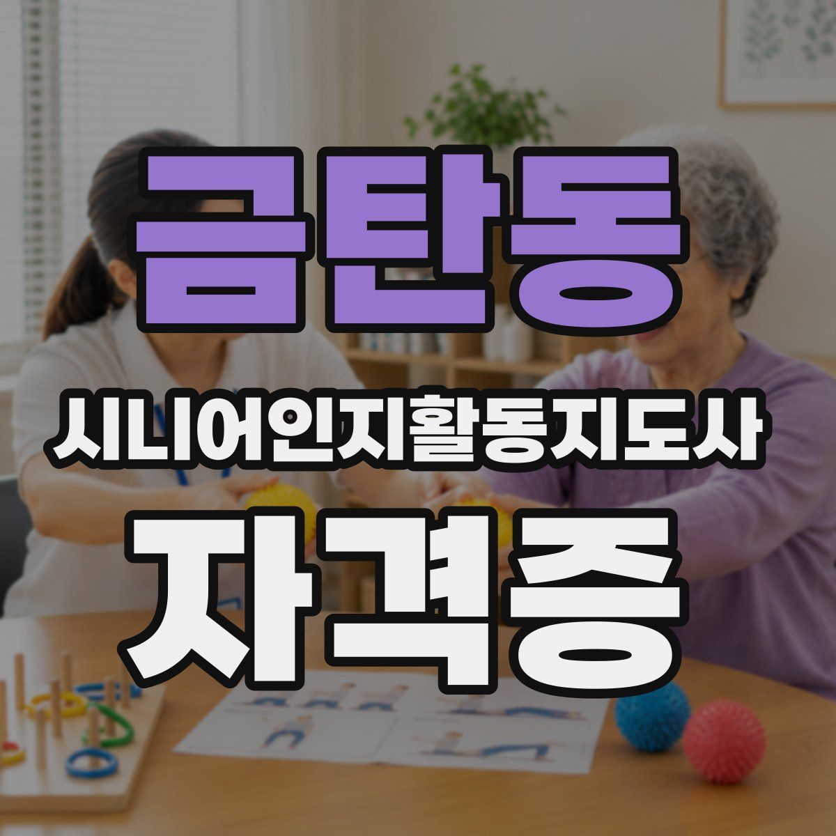 금탄동 시니어인지활동지도사 자격증