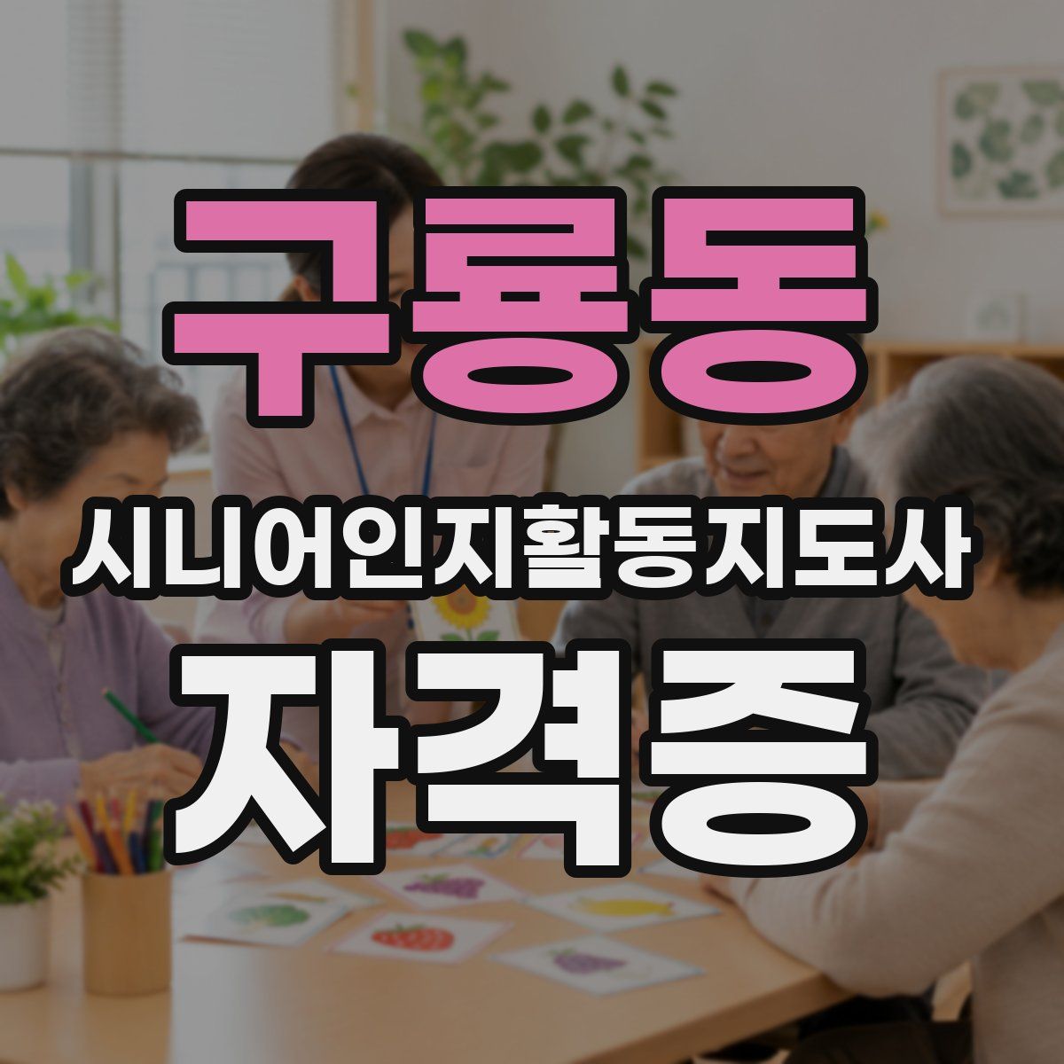 구룡동 시니어인지활동지도사 자격증