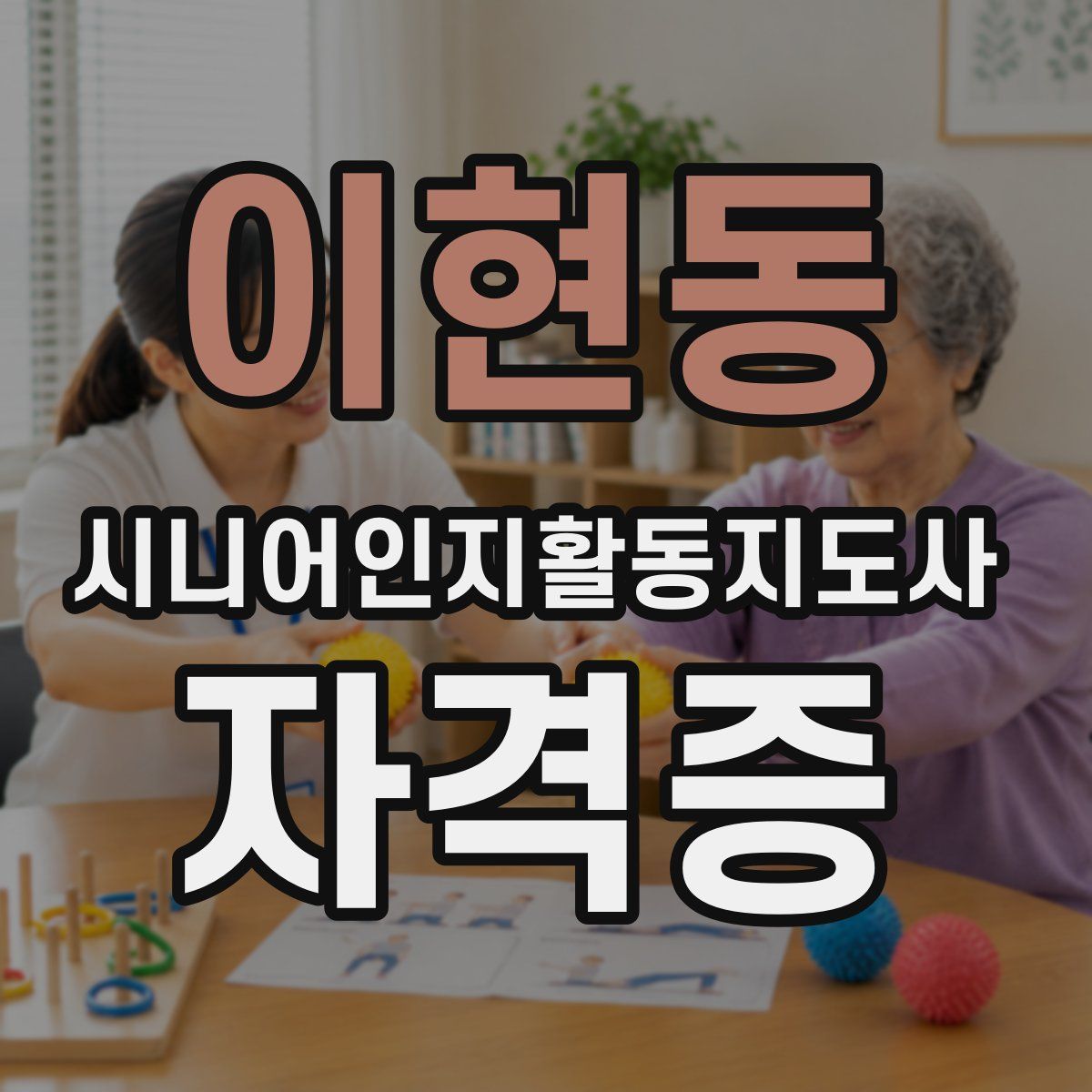 이현동 시니어인지활동지도사 자격증