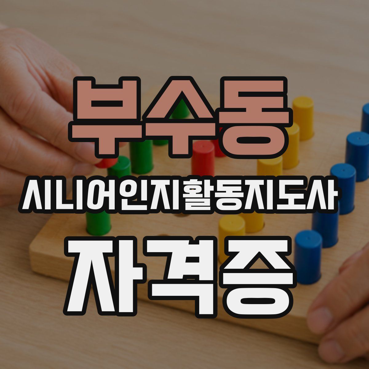 부수동 시니어인지활동지도사 자격증