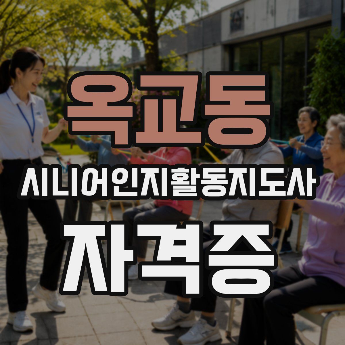 옥교동 시니어인지활동지도사 자격증