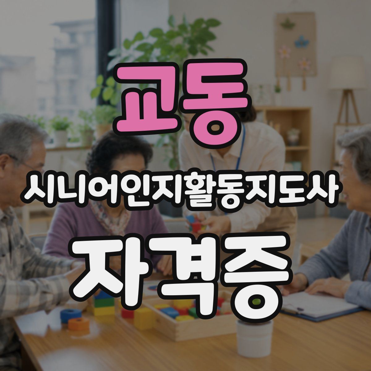 교동 시니어인지활동지도사 자격증