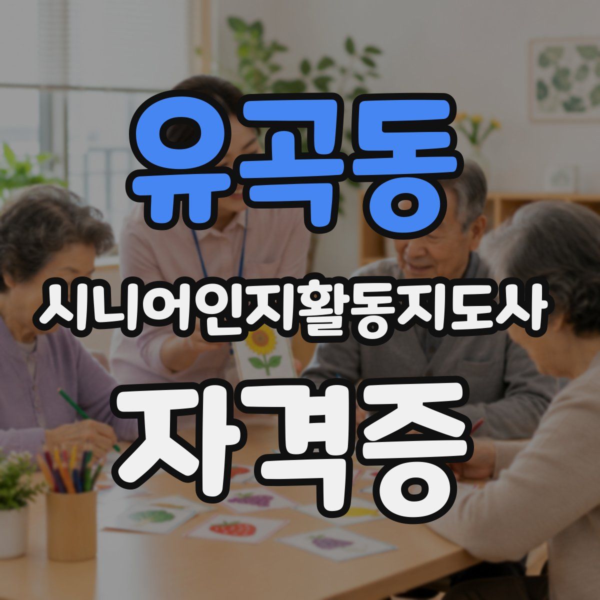 유곡동 시니어인지활동지도사 자격증