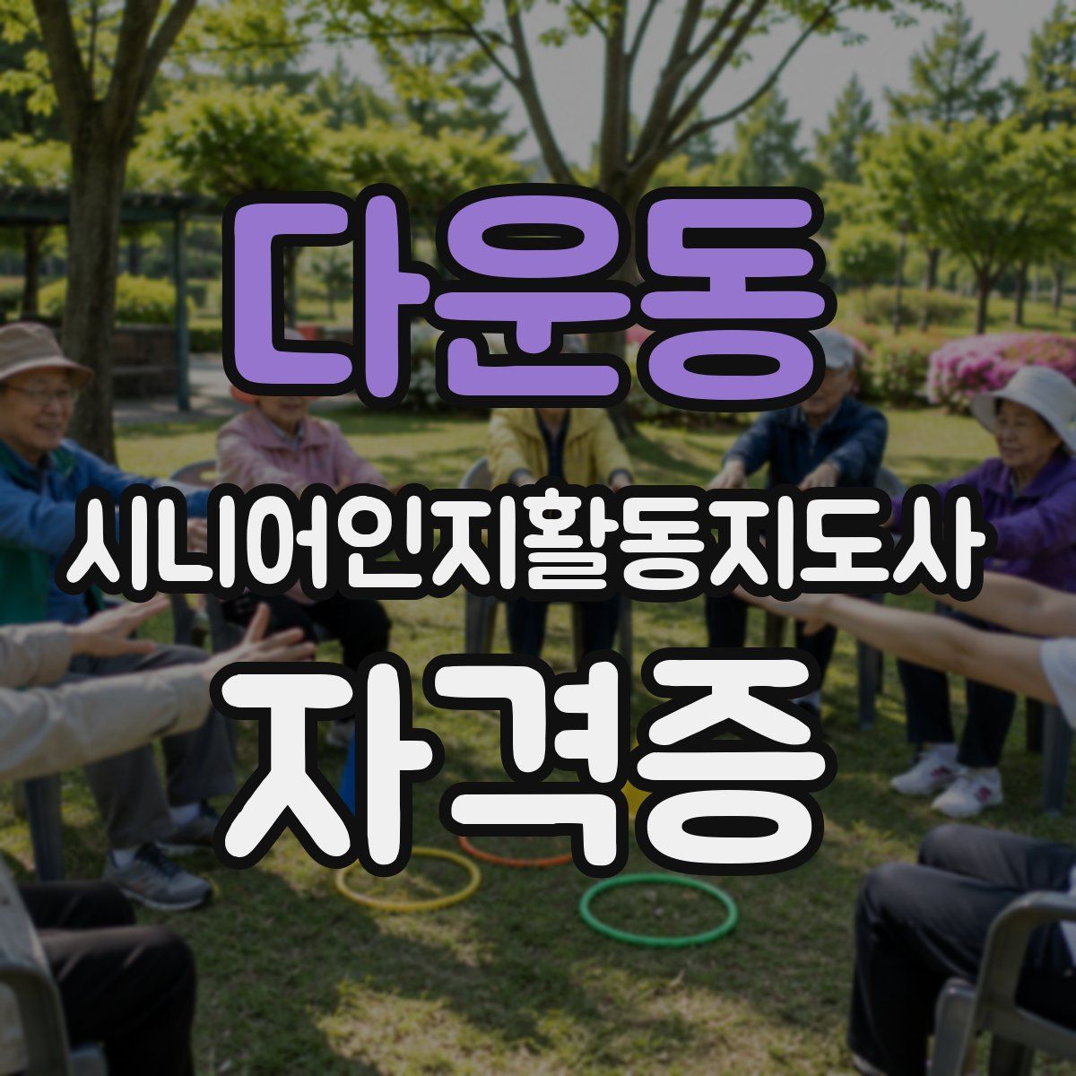다운동 시니어인지활동지도사 자격증