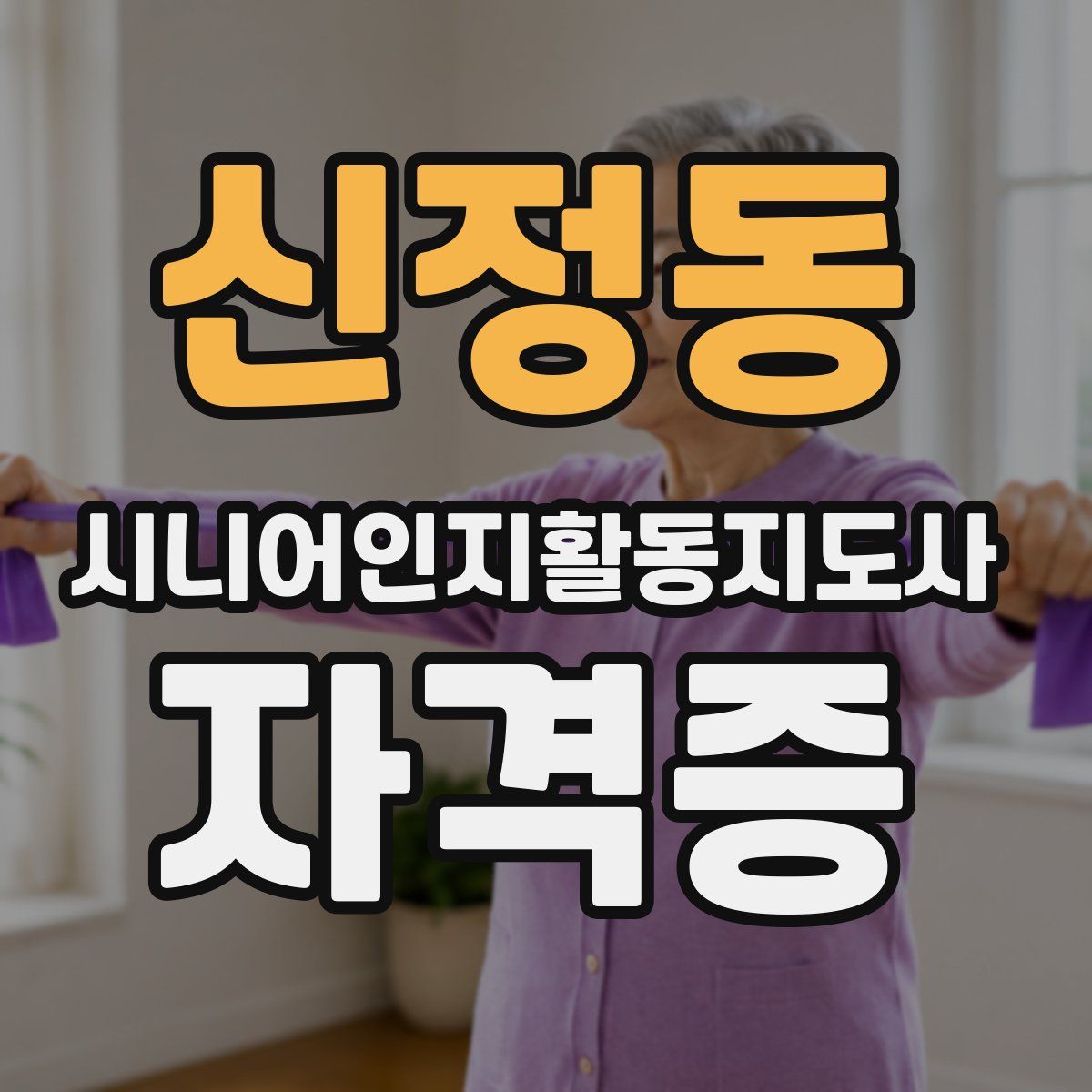 신정동 시니어인지활동지도사 자격증