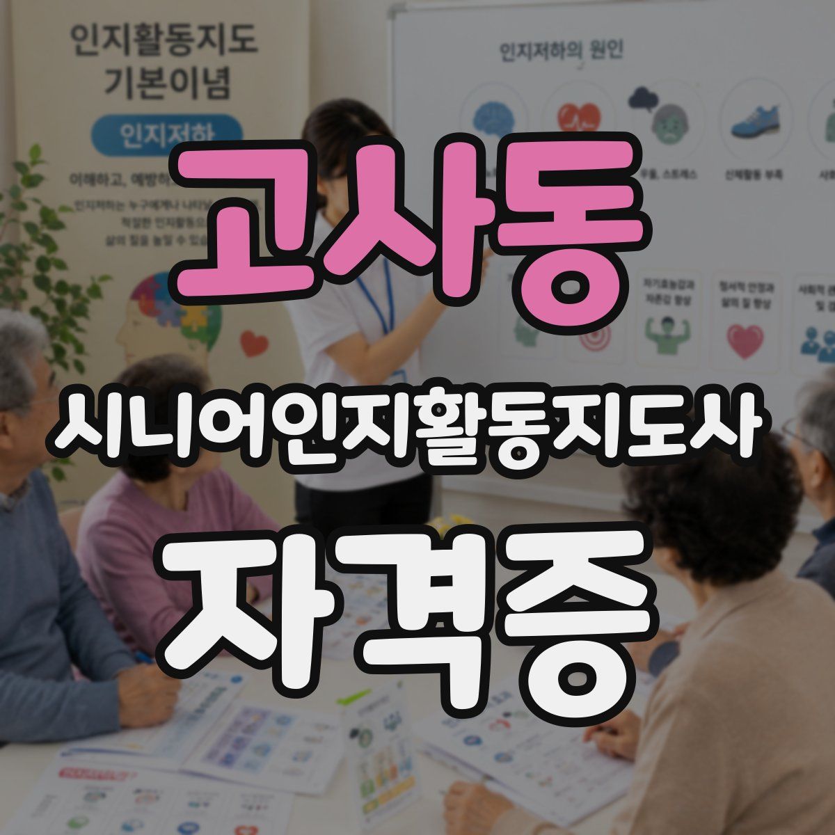고사동 시니어인지활동지도사 자격증