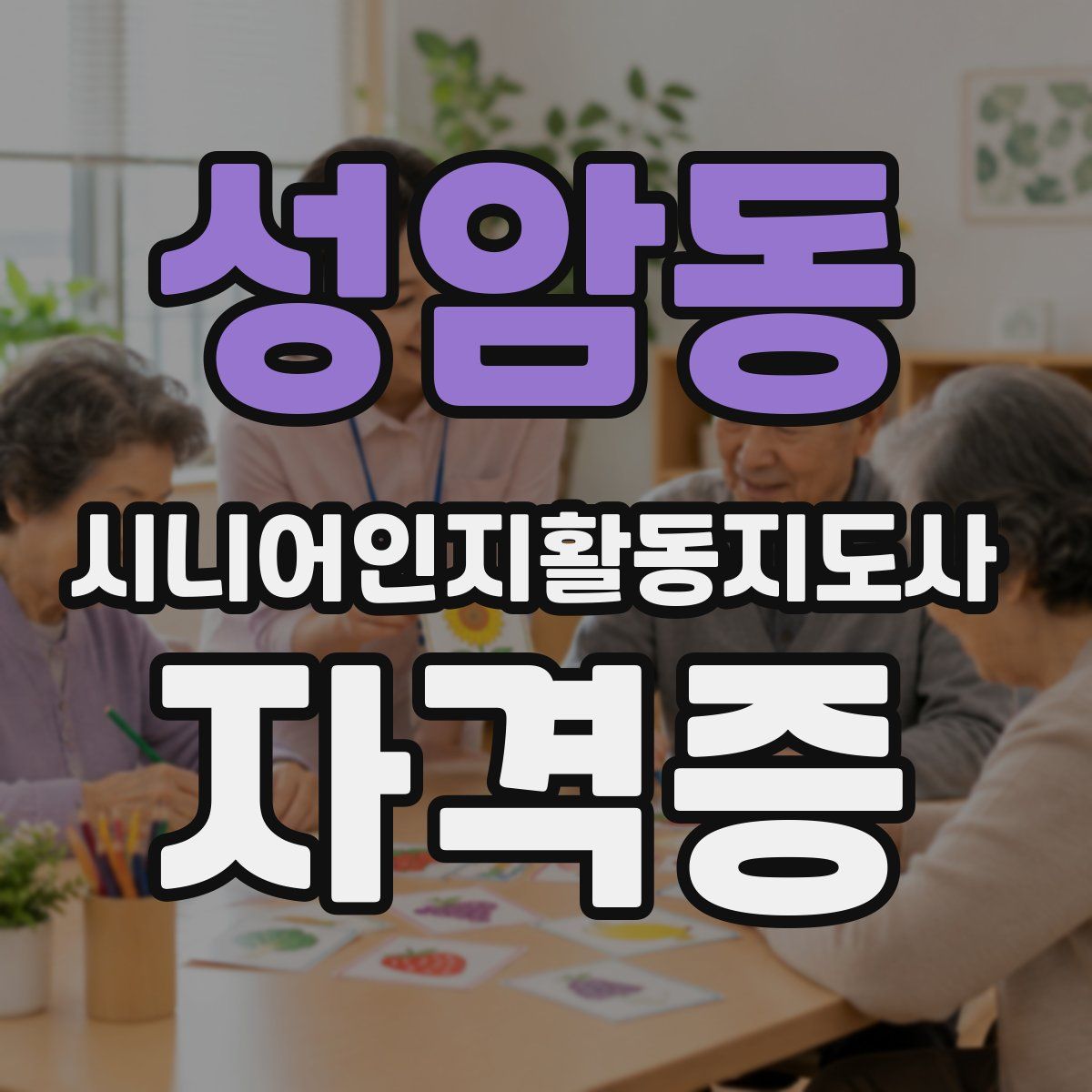 성암동 시니어인지활동지도사 자격증