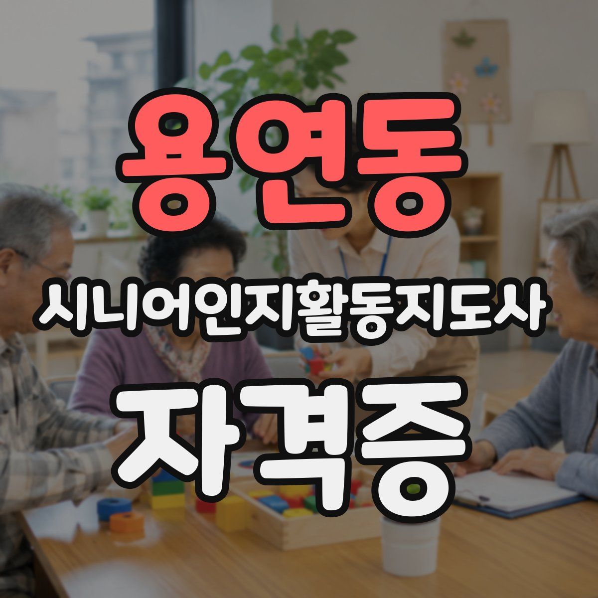 용연동 시니어인지활동지도사 자격증