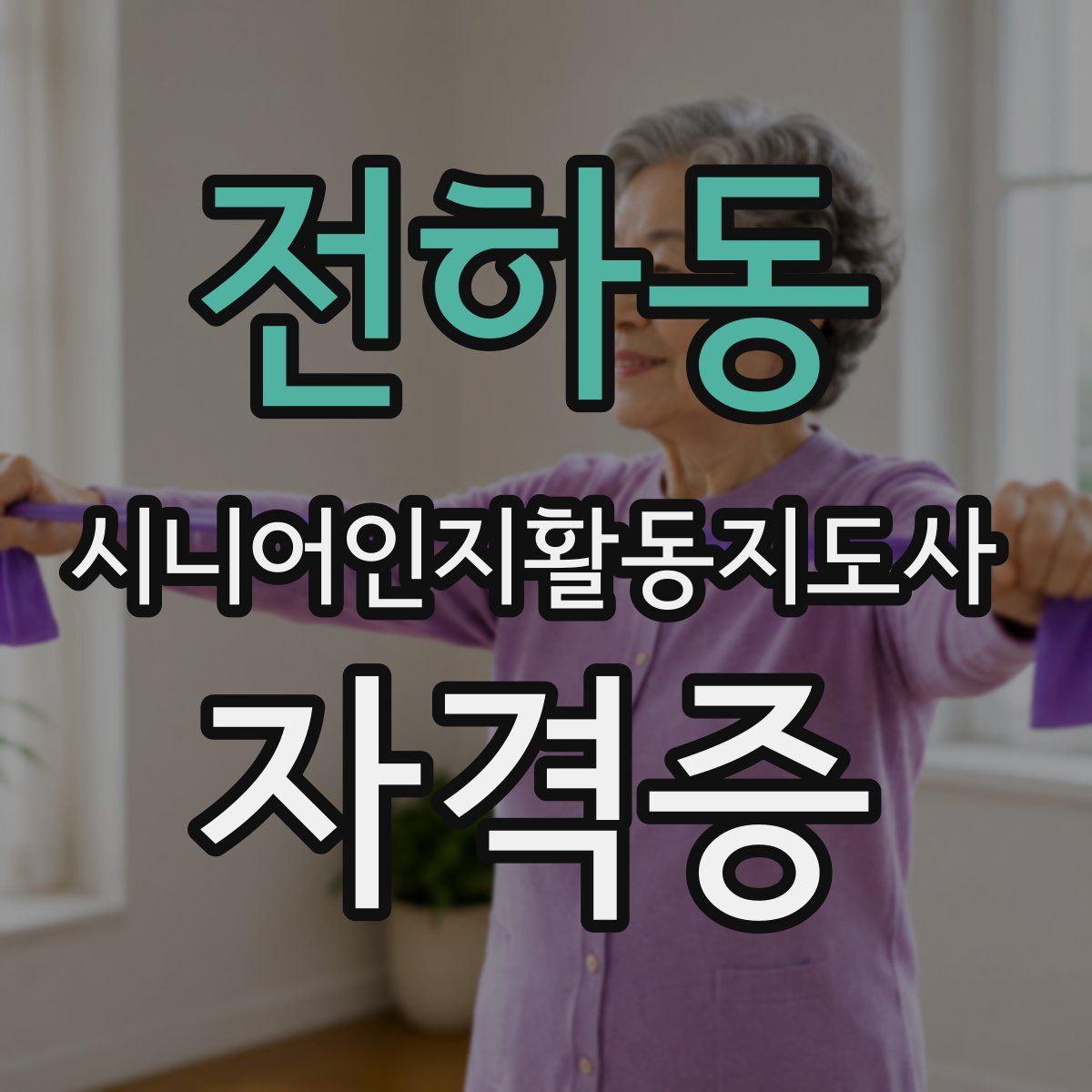 전하동 시니어인지활동지도사 자격증