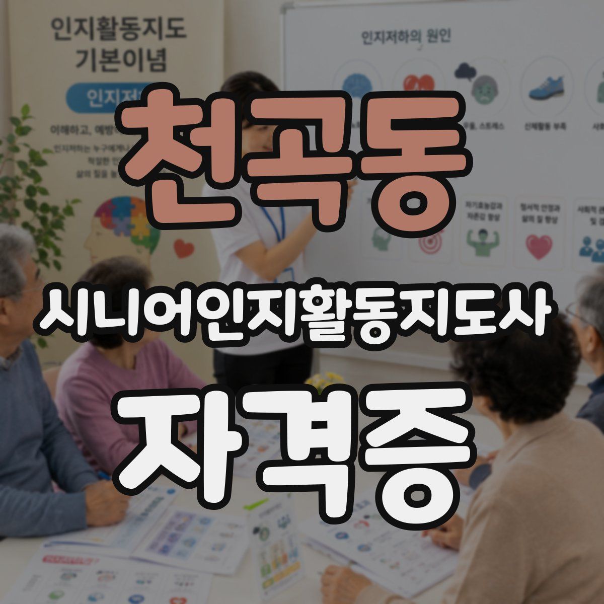 천곡동 시니어인지활동지도사 자격증